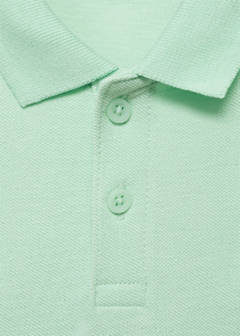 Short-sleeve knitted polo shirt — Green Apple 2