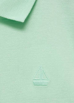 Short-sleeve knitted polo shirt — Green Apple 4