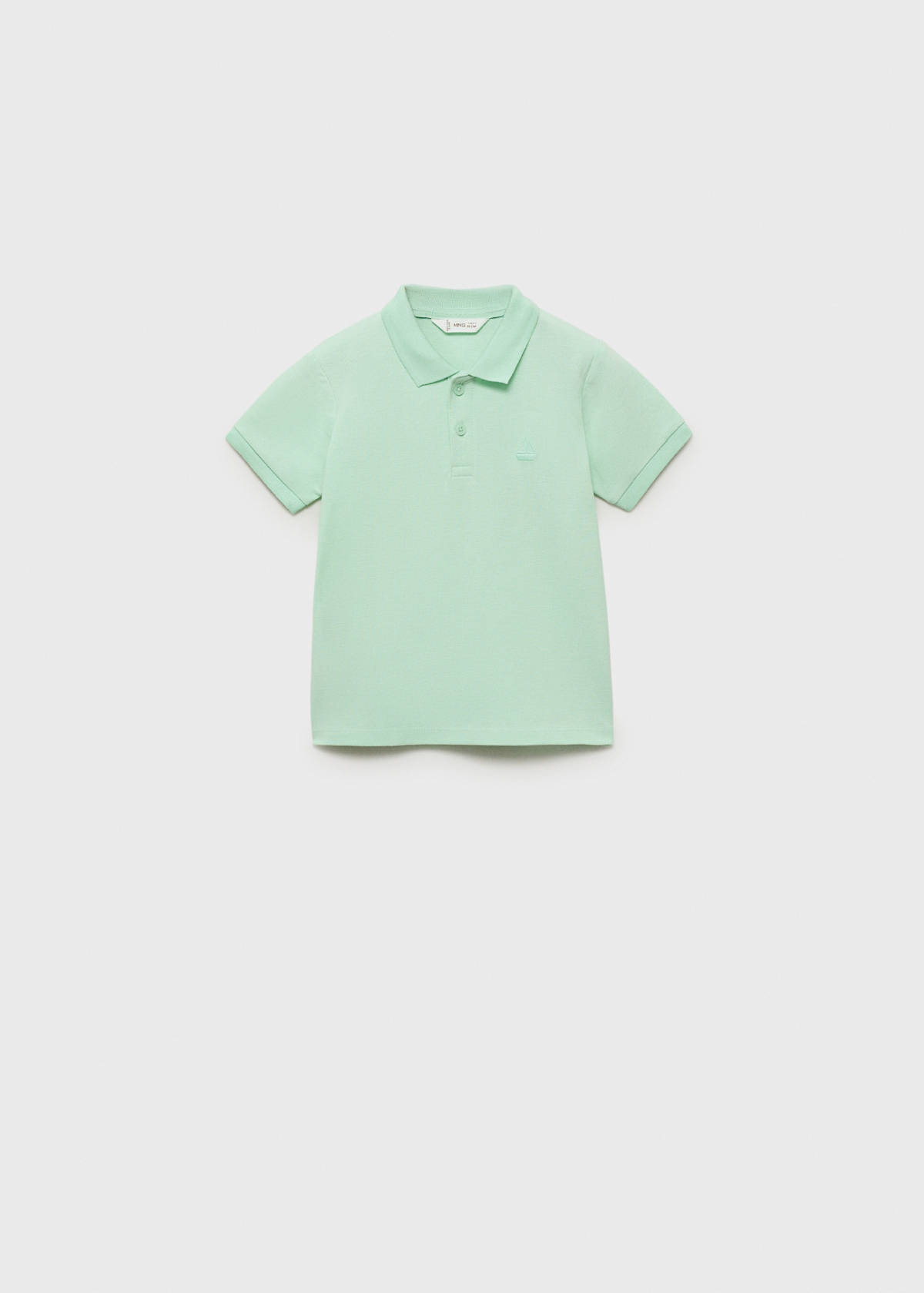 Short-sleeve knitted polo shirt — Green Apple