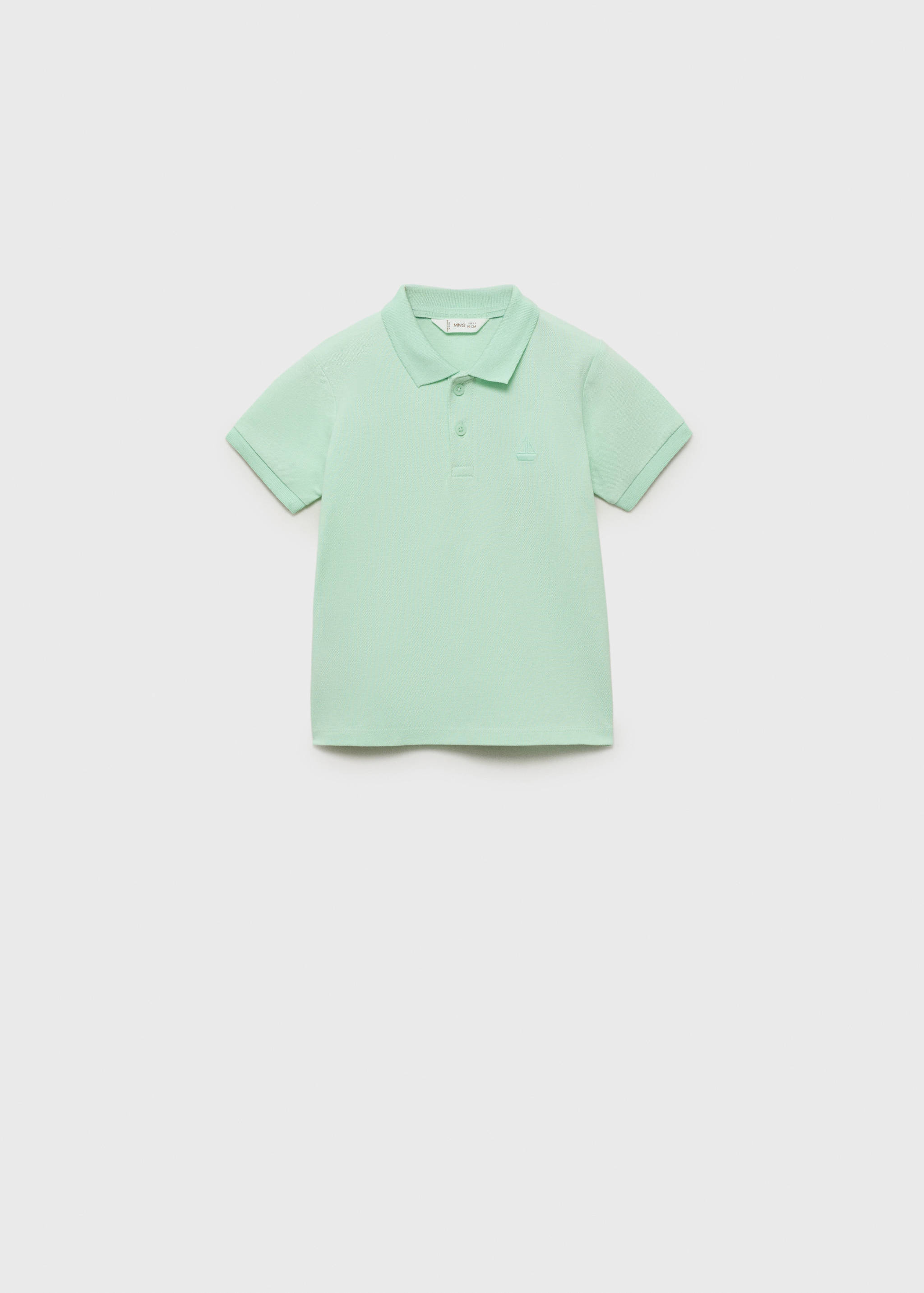 Short-sleeve knitted polo shirt - Article without model