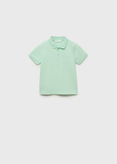 Short-sleeve knitted polo shirt — Green Apple 1
