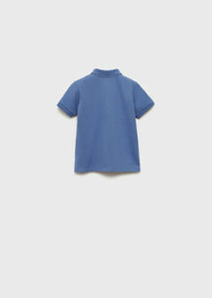 Short-sleeve knitted polo shirt — Blue 6