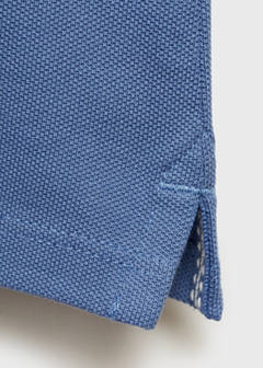 Short-sleeve knitted polo shirt — Blue 7
