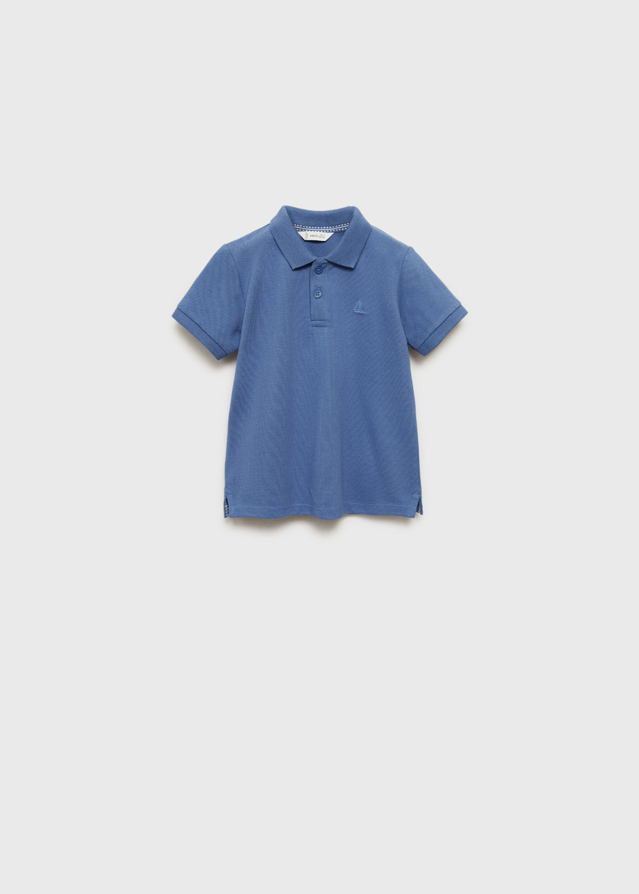 Short-sleeve knitted polo shirt - Article without model
