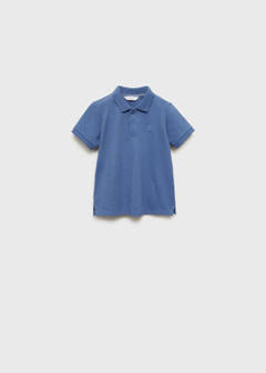 Short-sleeve knitted polo shirt — Blue 3
