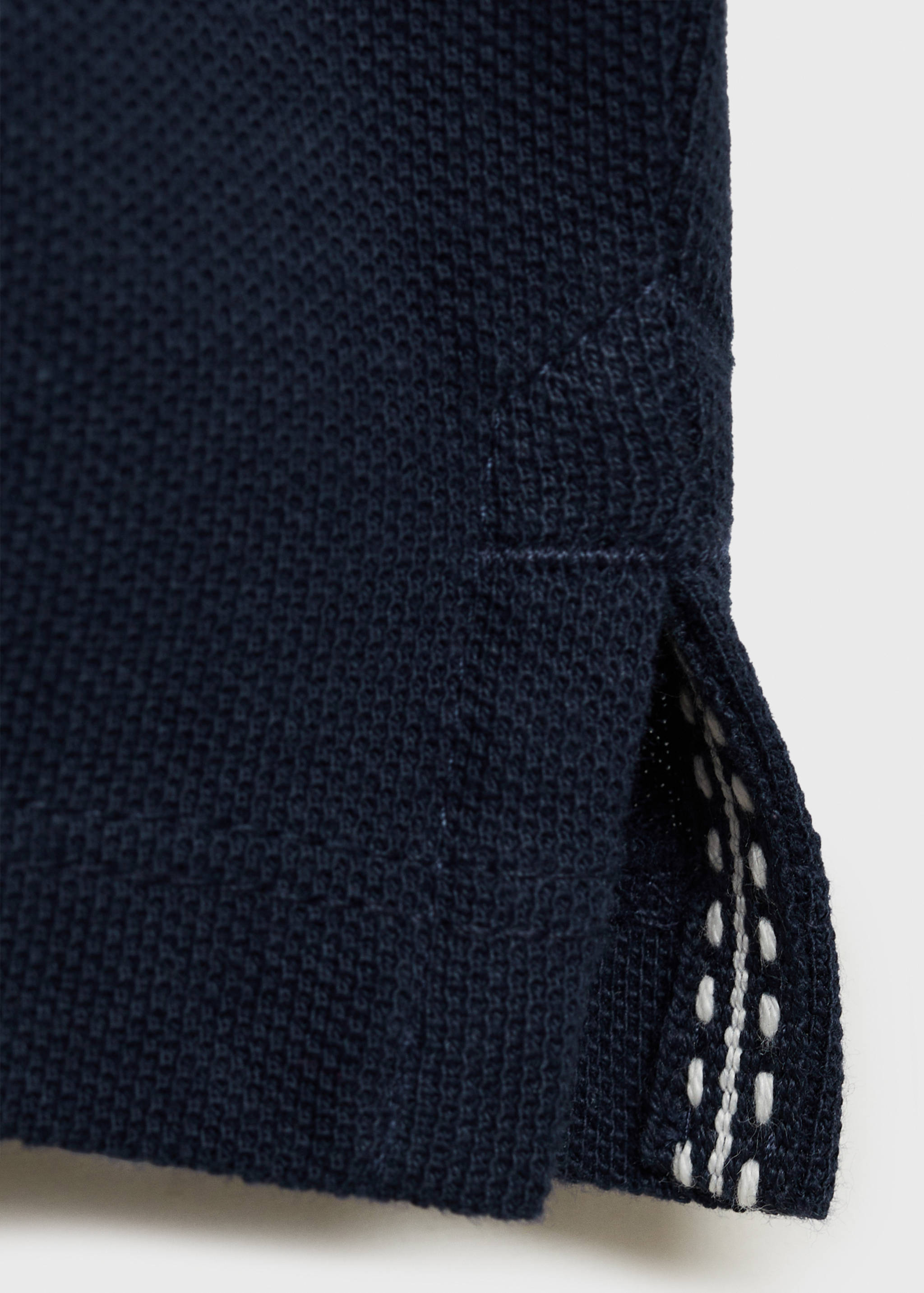 Short-sleeve knitted polo shirt - Details of the article 0