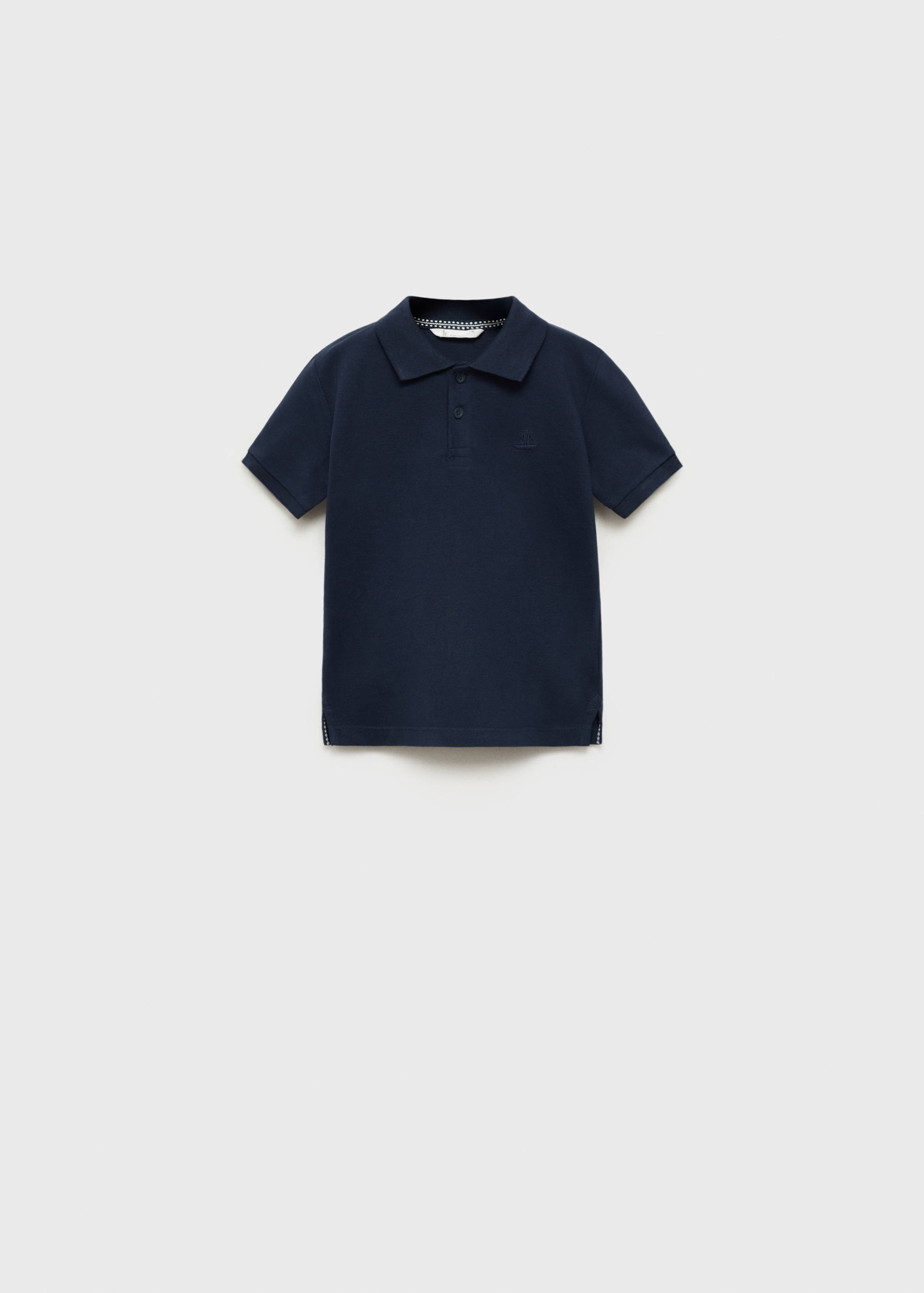 Short-sleeve knitted polo shirt - Article without model
