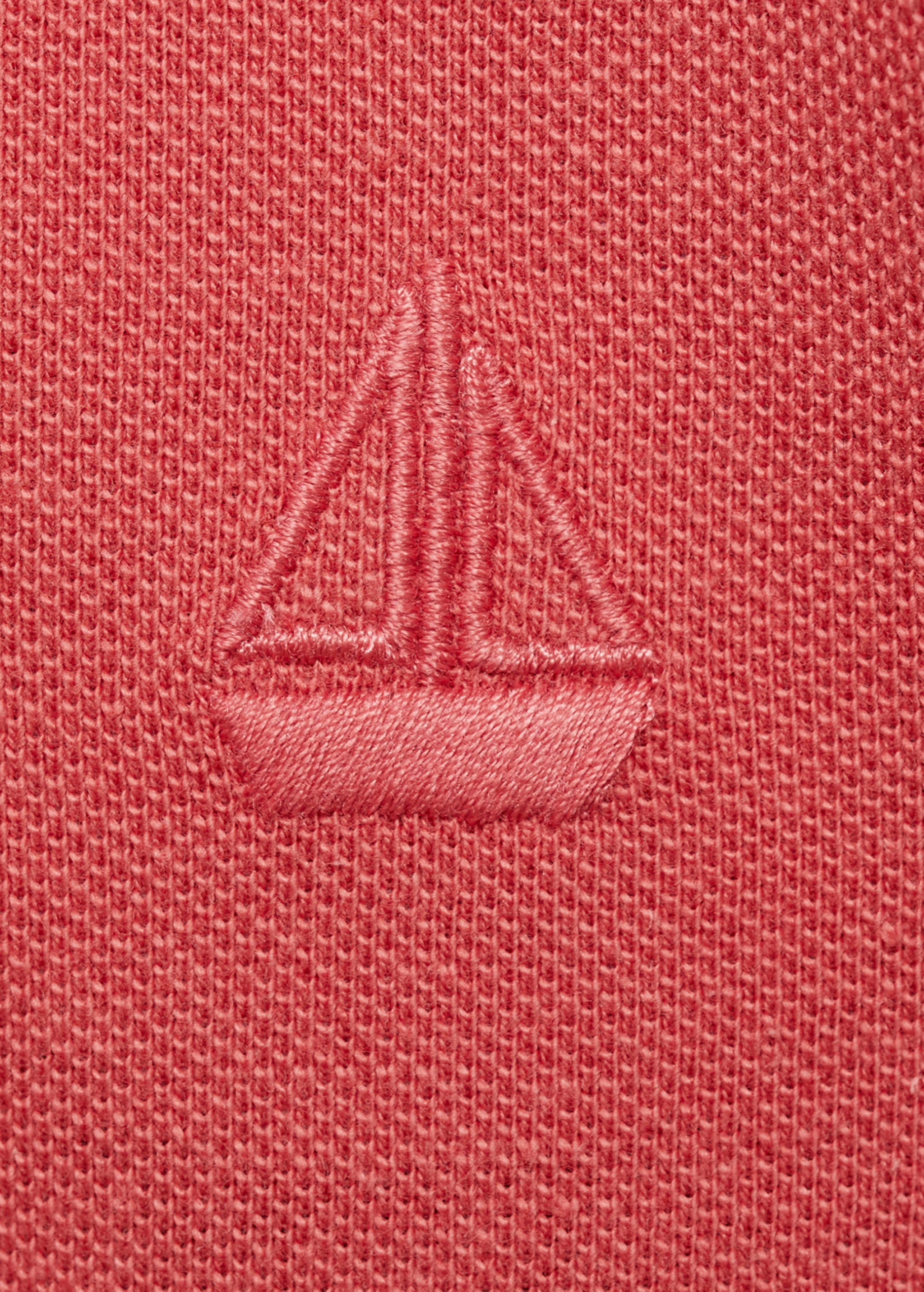 Short-sleeve knitted polo shirt - Details of the article 8