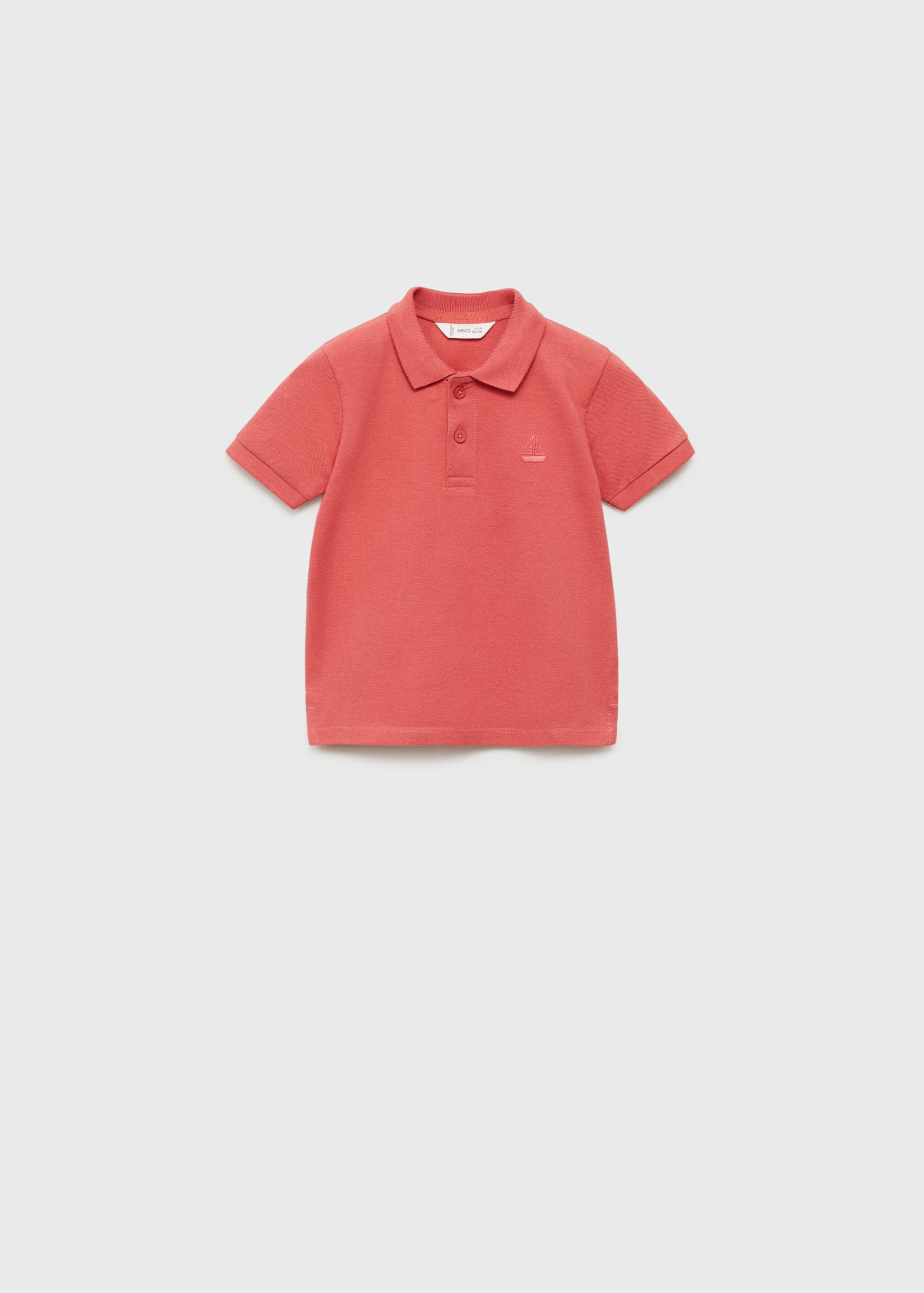 Short-sleeve knitted polo shirt - Article without model
