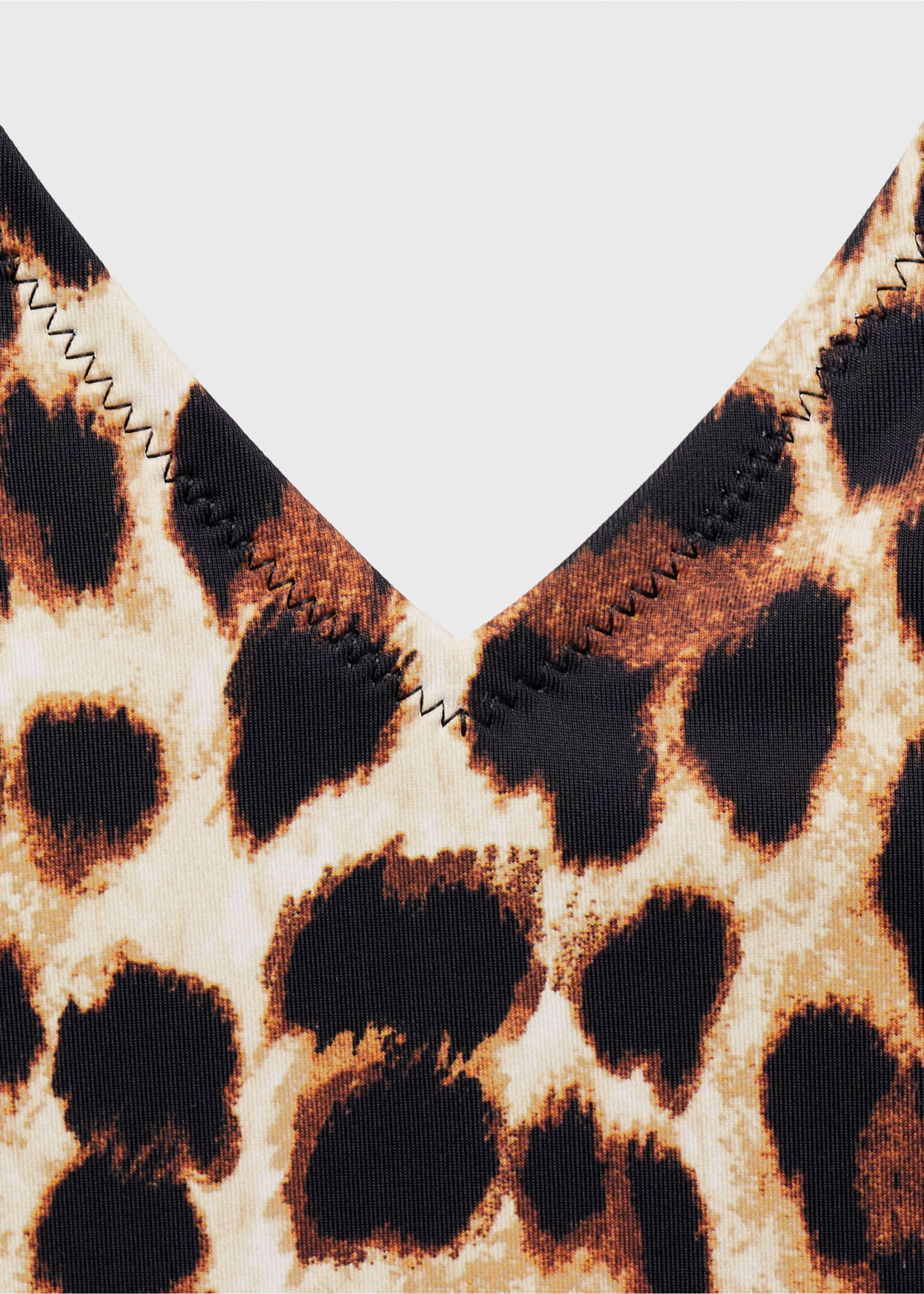 V-neck swimsuit - Details of the article 8, Brown. Ref: 87084392-00.