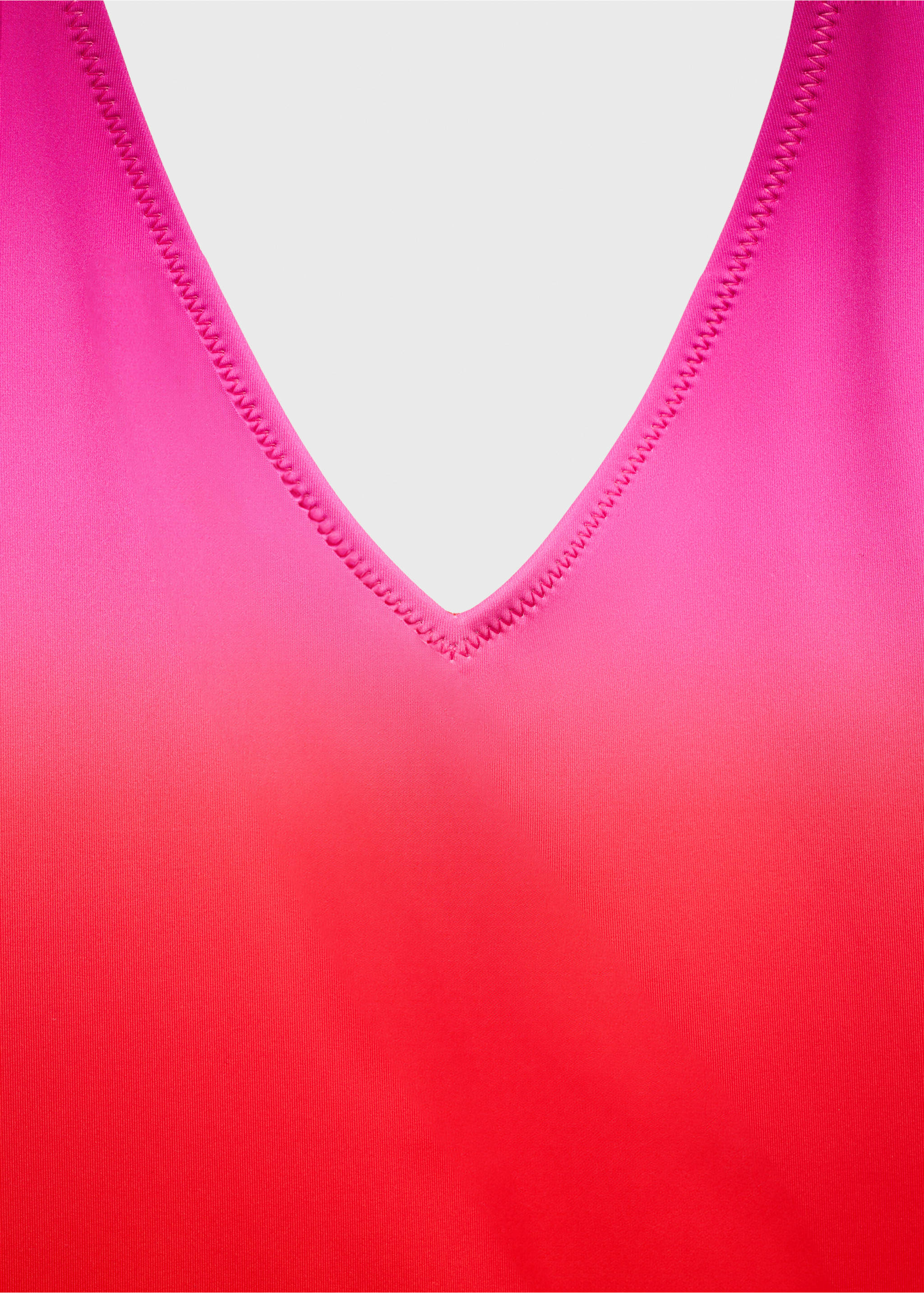 V-neck swimsuit - Details of the article 0, Fuchsia. Ref: 87084392-00.