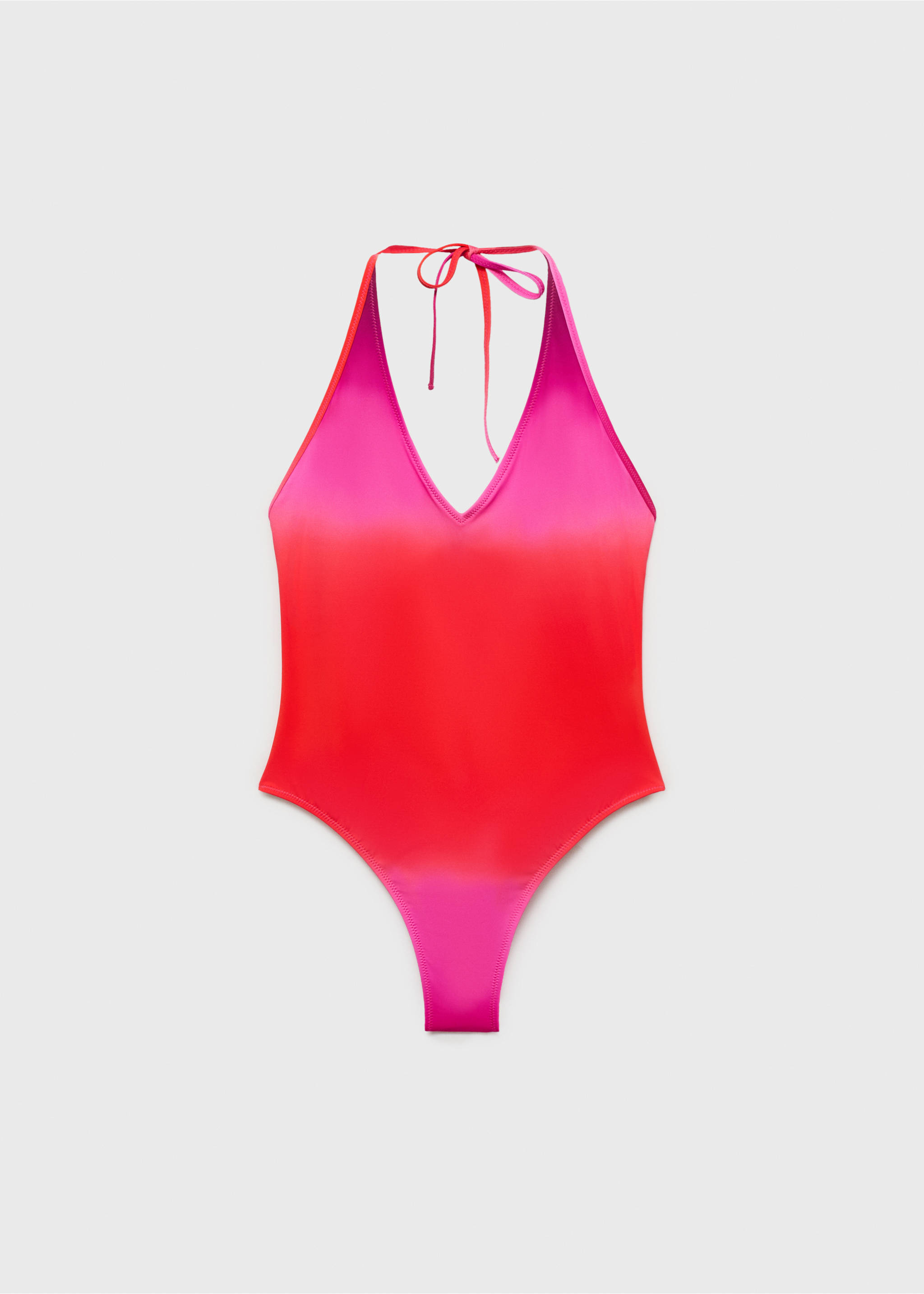 V-neck swimsuit - Article without model, Fuchsia. Ref: 87084392-00.