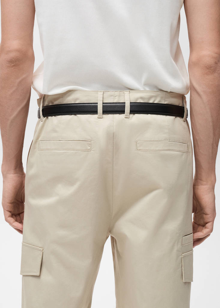 Relaxed-fit trousers with pocket — Pastel Yellow