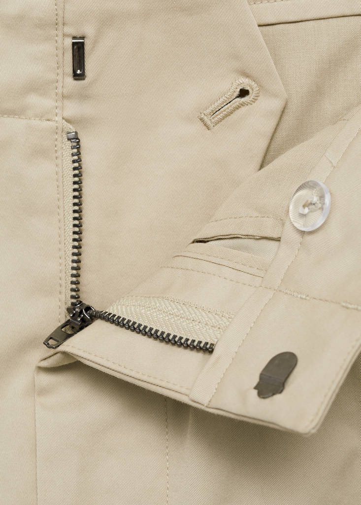 Relaxed-fit trousers with pocket — Pastel Yellow