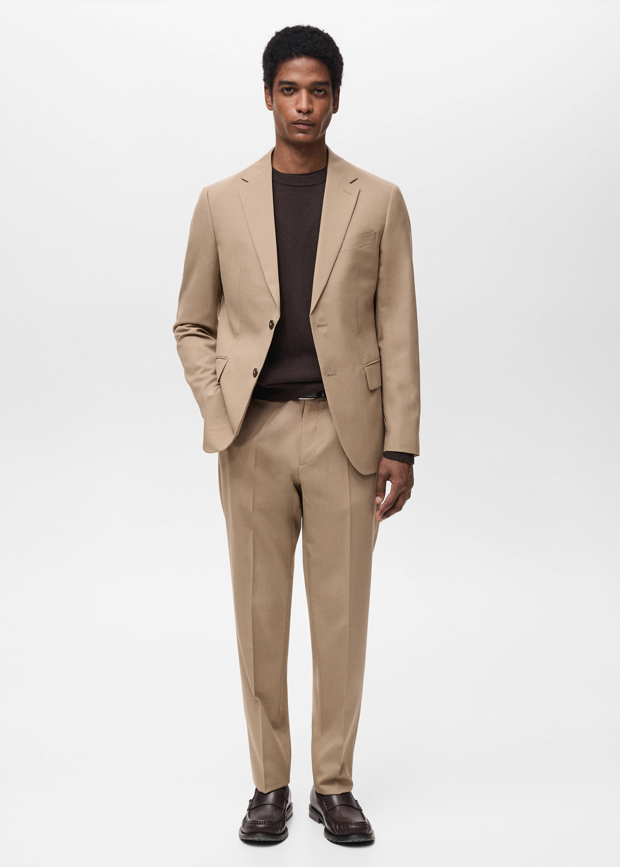 Veste costume Turin 100 % laine vierge - Plan général