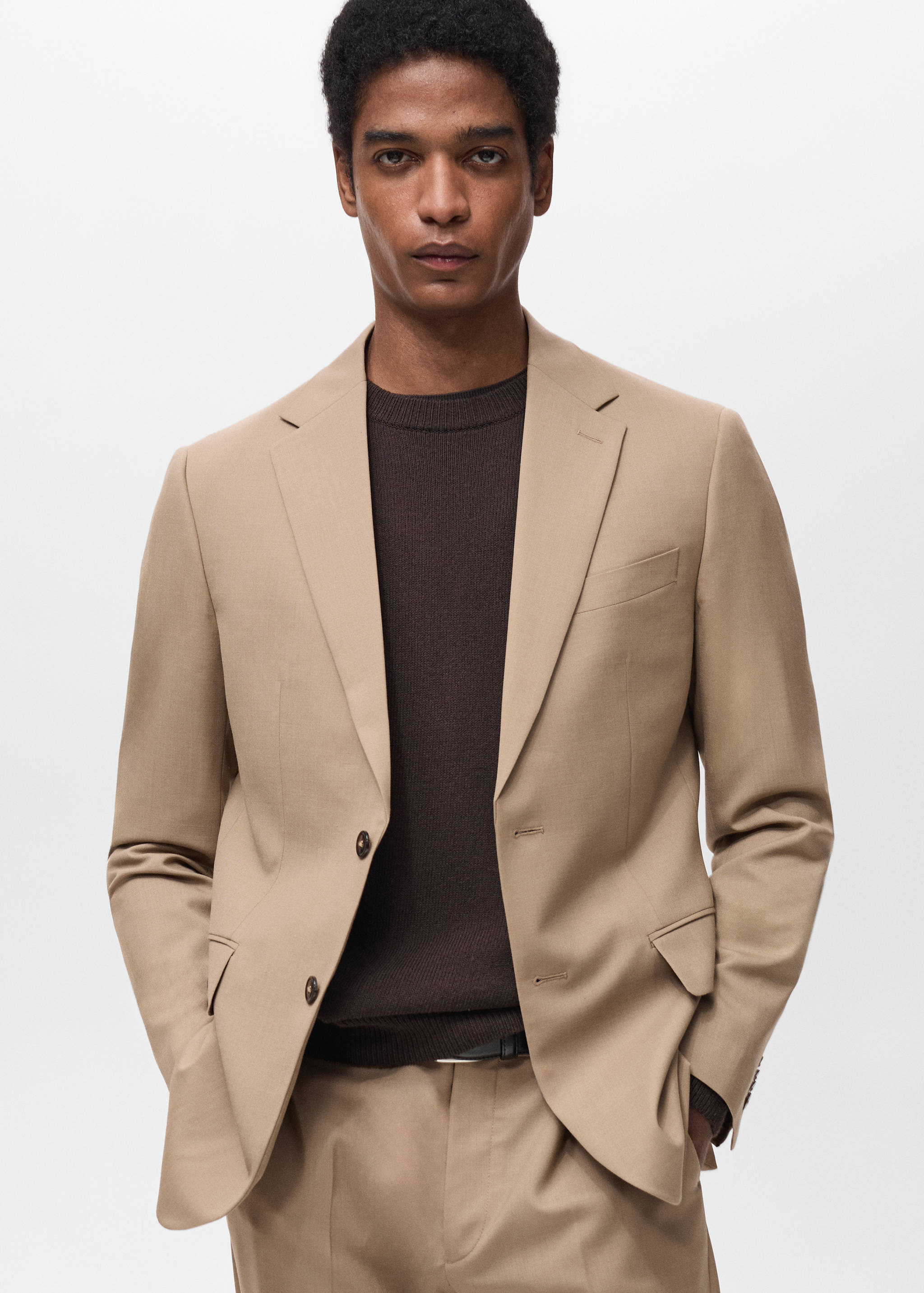 Veste costume Turin 100 % laine vierge - Plan moyen