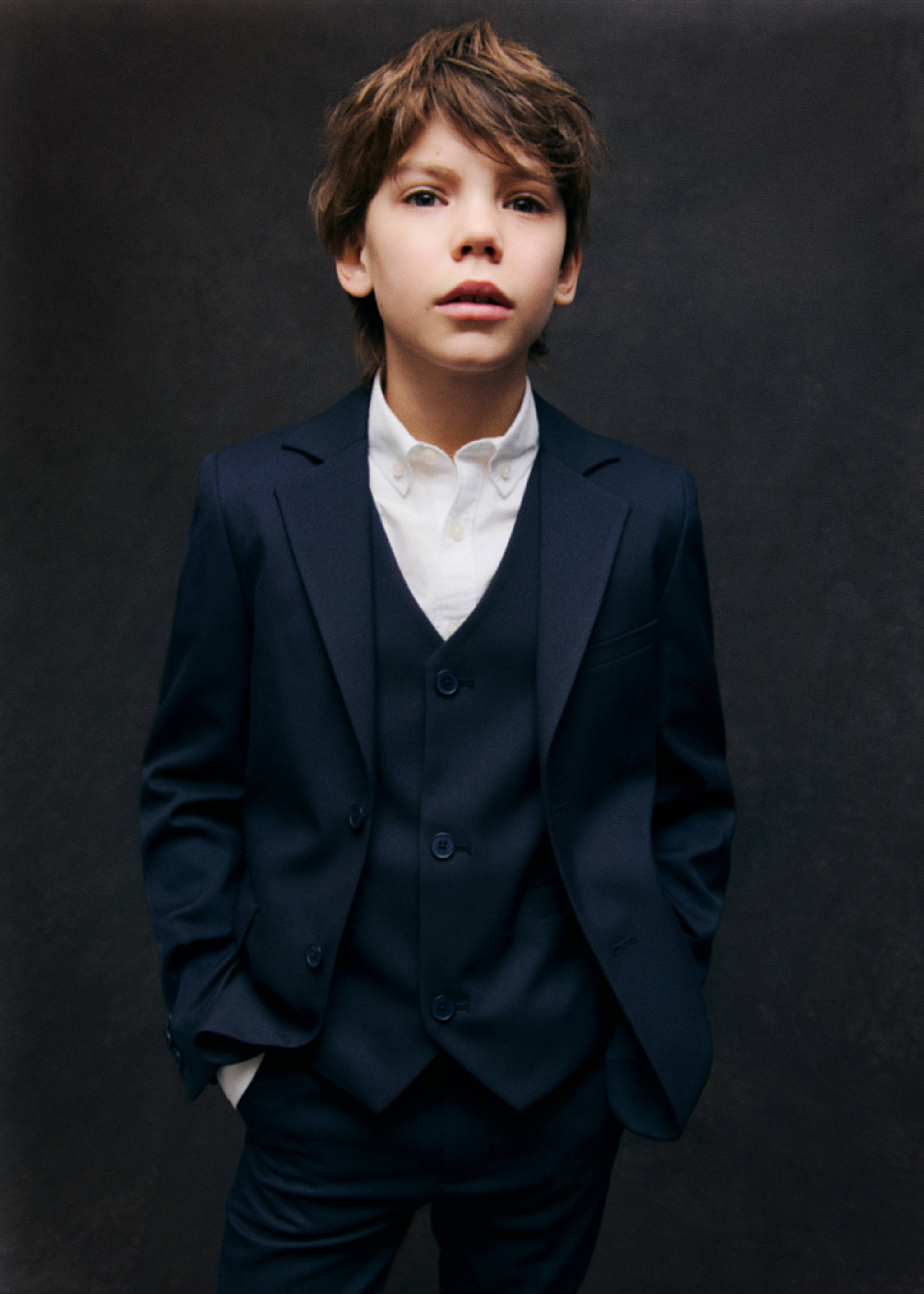 Slim-fit suit jacket - General plane, Dark Navy. Ref: 87084398-01.