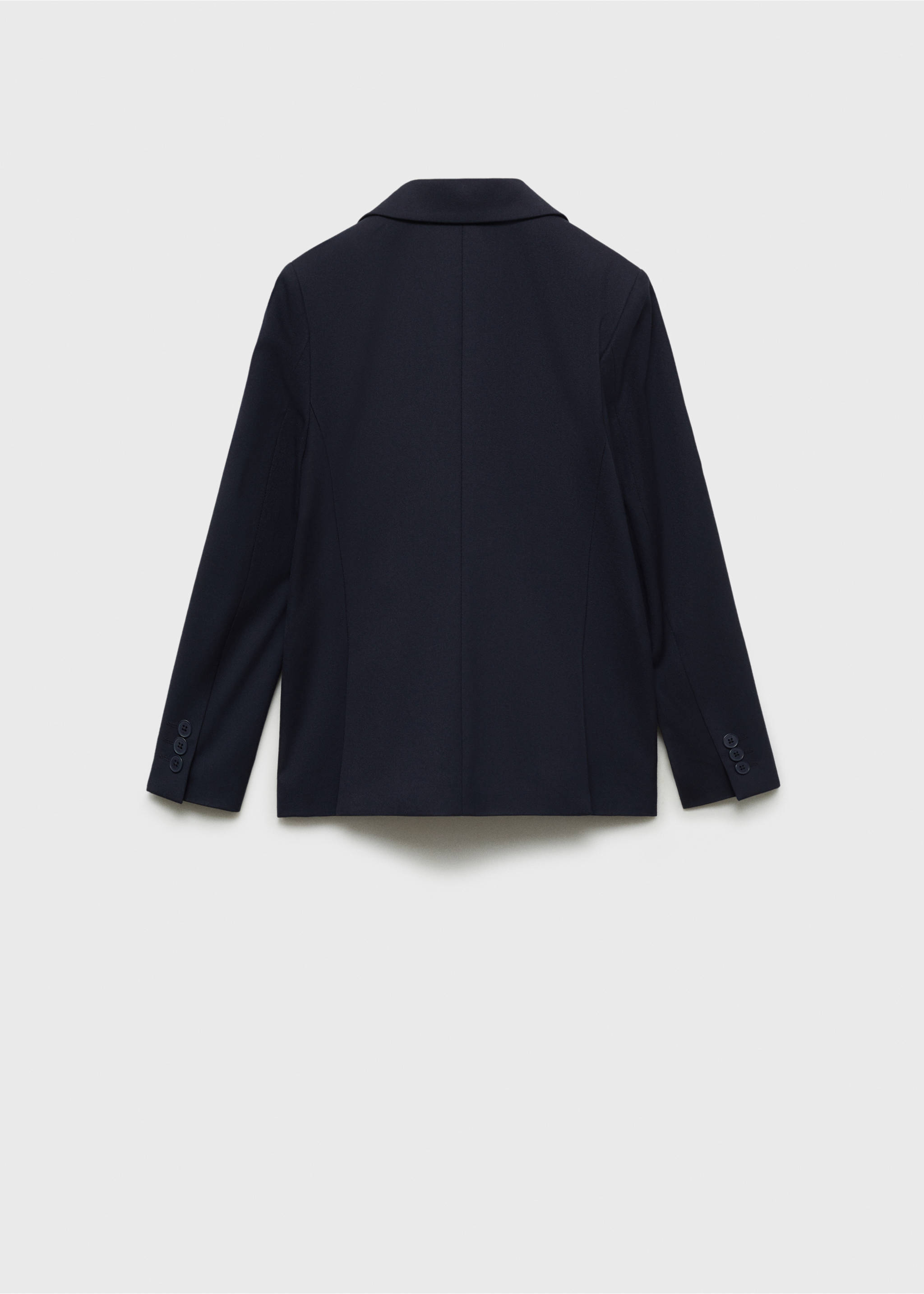 Slim-fit suit jacket - Reverse of the article, Dark Navy. Ref: 87084398-01.