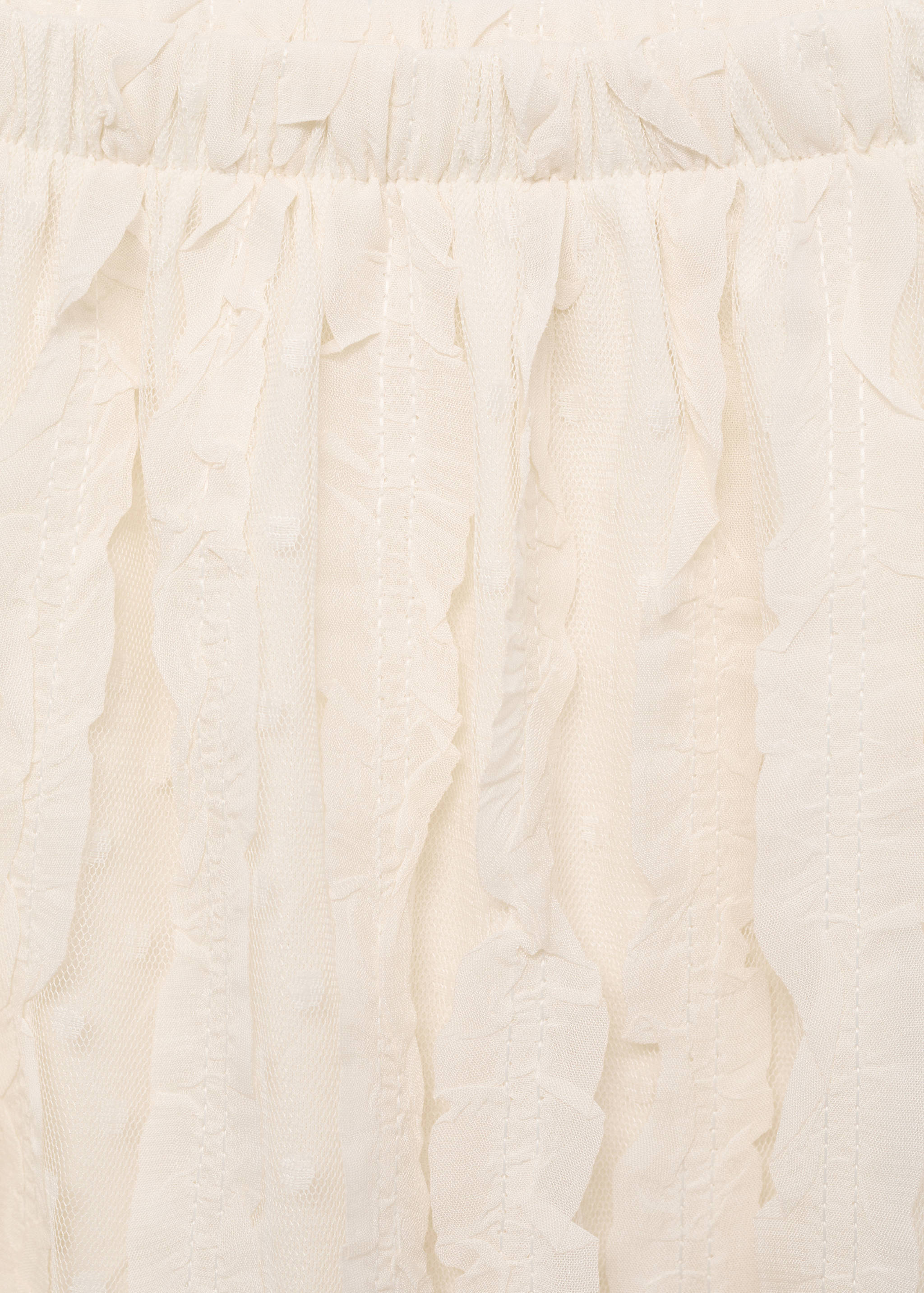 Kontrast parçalı tül etek - Ürün detayı 8