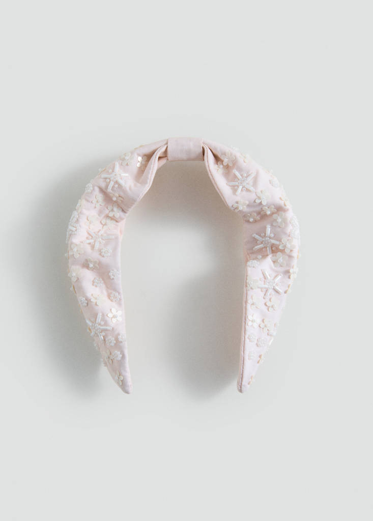 MANGO KIDS - Serre-tête cristaux à facettes rose pâle - Taille unique - Fille
