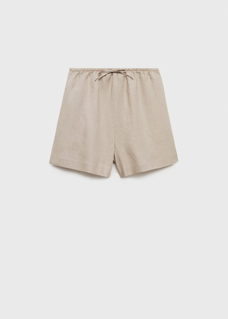 Linen shorts — Sand