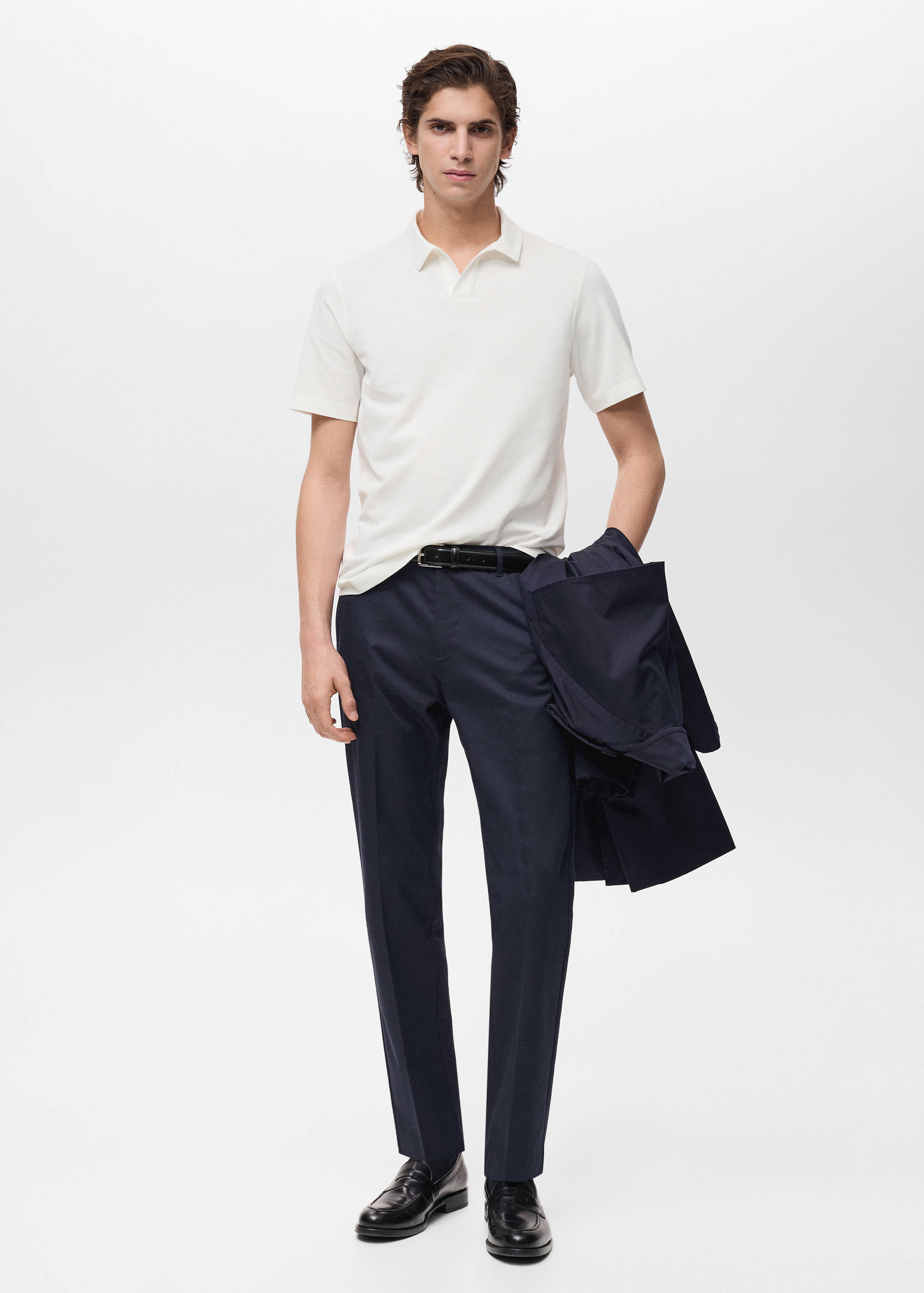 Polo slim-fit piqué de coton - Plan général