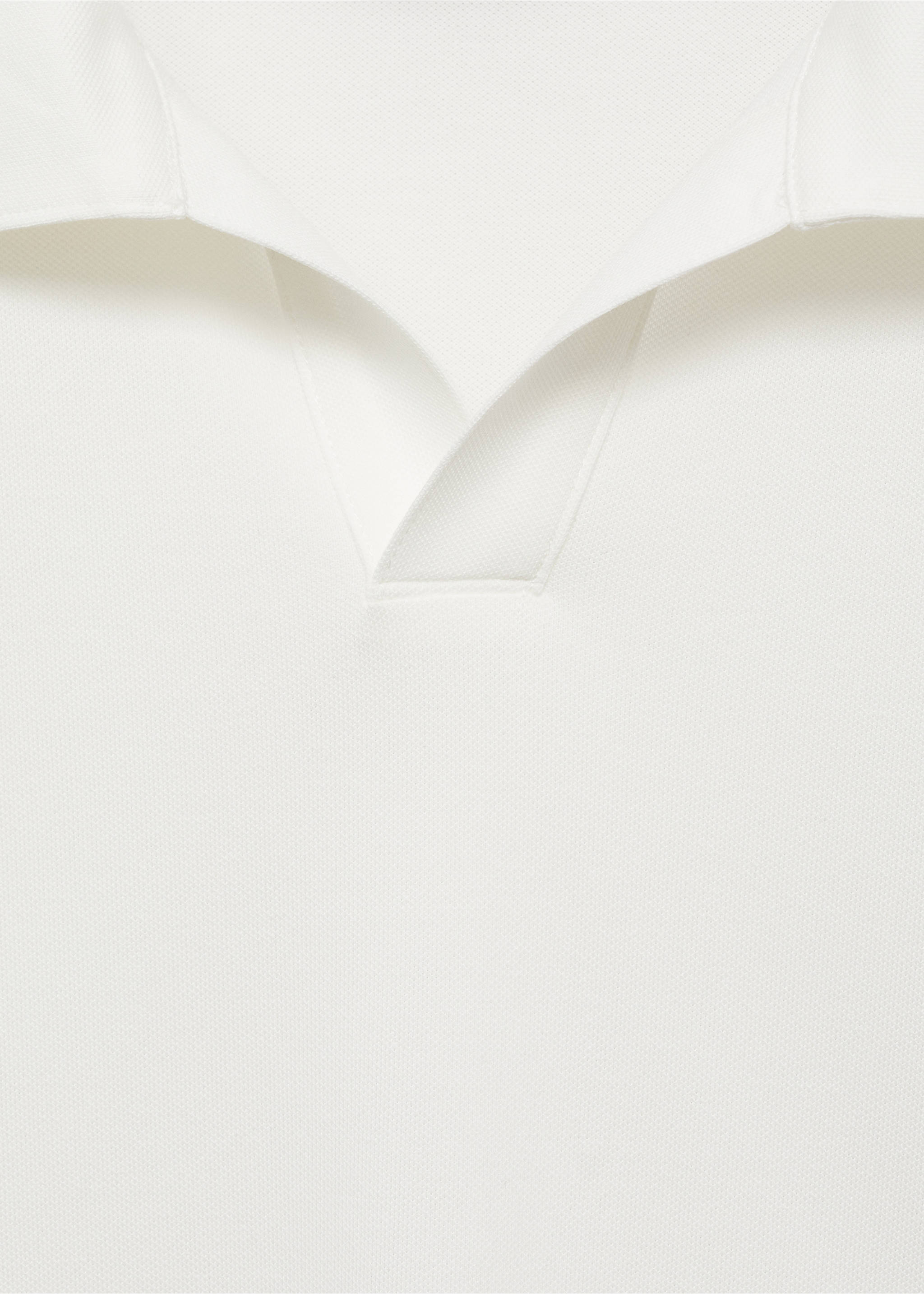 Slim-fit cotton-piqué polo shirt - Details of the article 8, Off White. Ref: 87084409-00.
