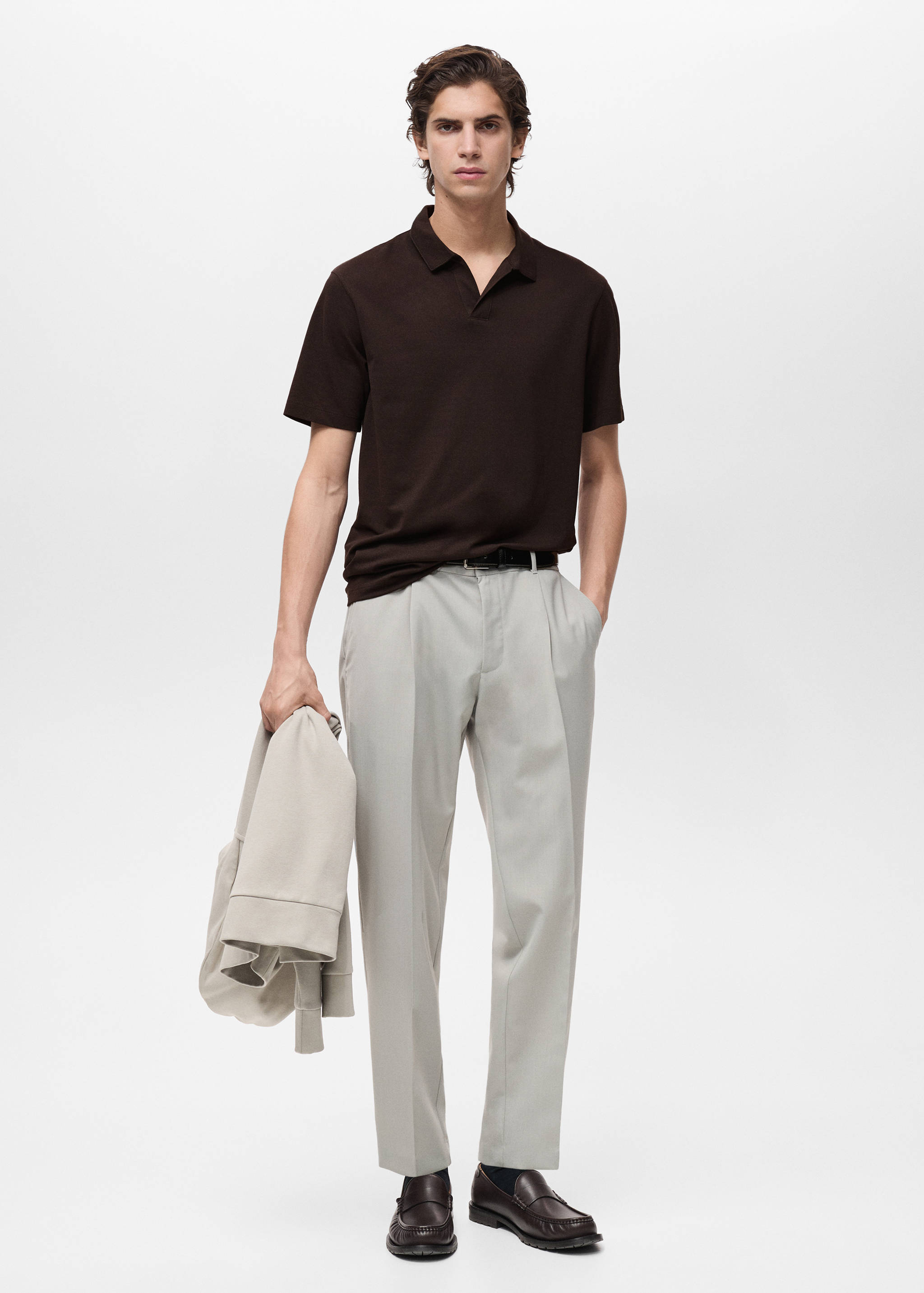 Polo slim-fit piqué de coton - Plan général