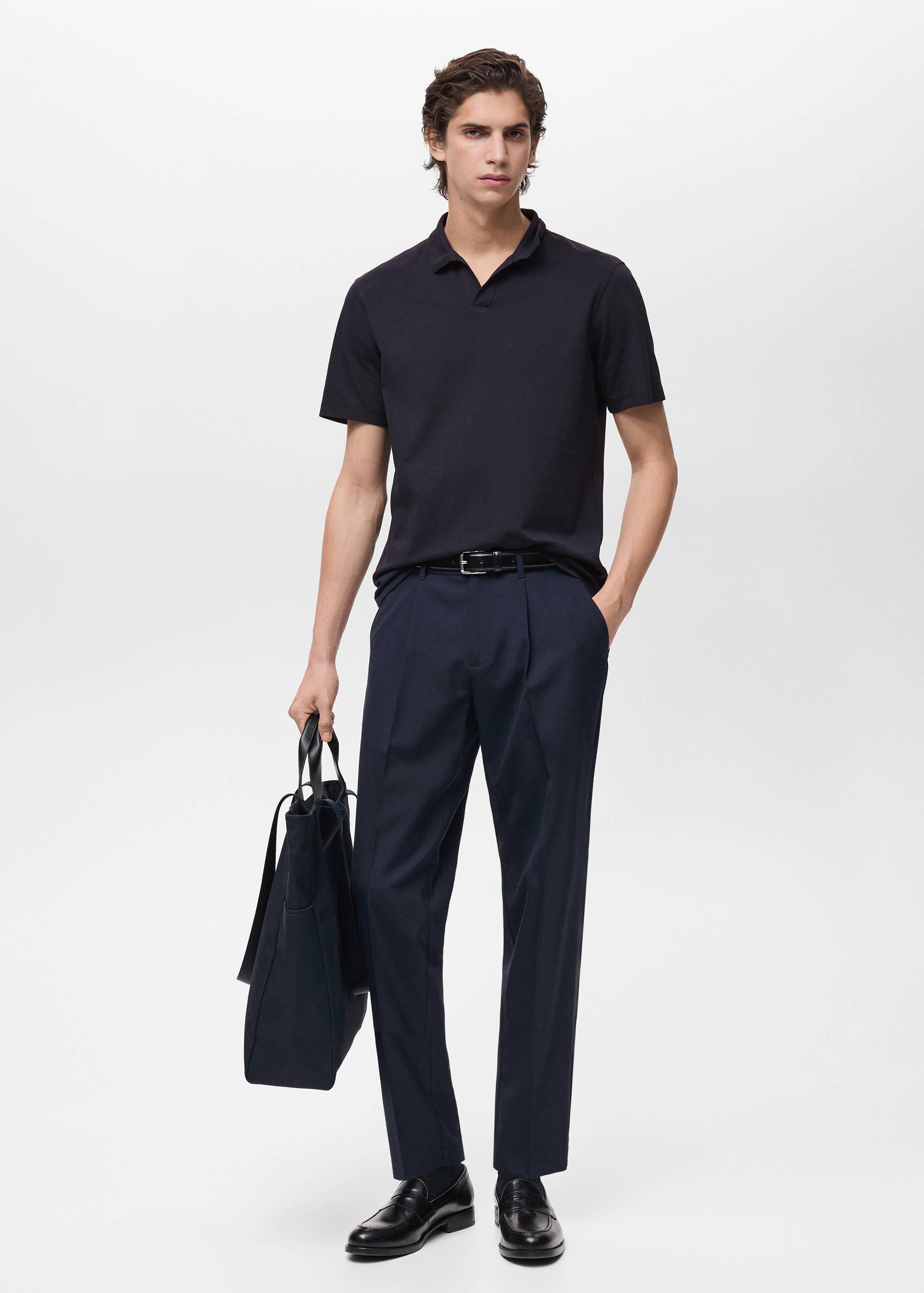 Polo slim-fit piqué de coton - Plan général