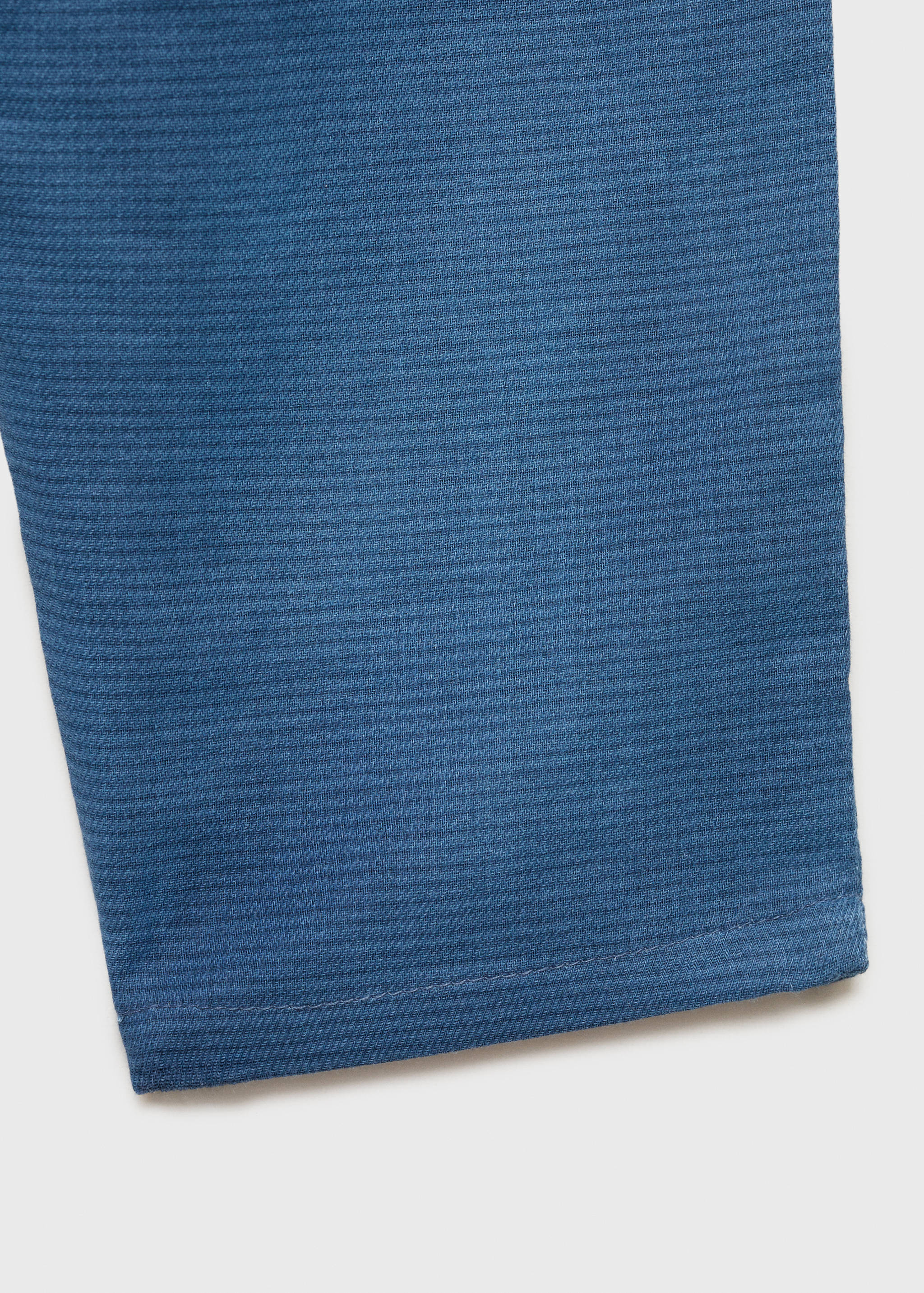 Textured cotton trousers - Details of the article 0