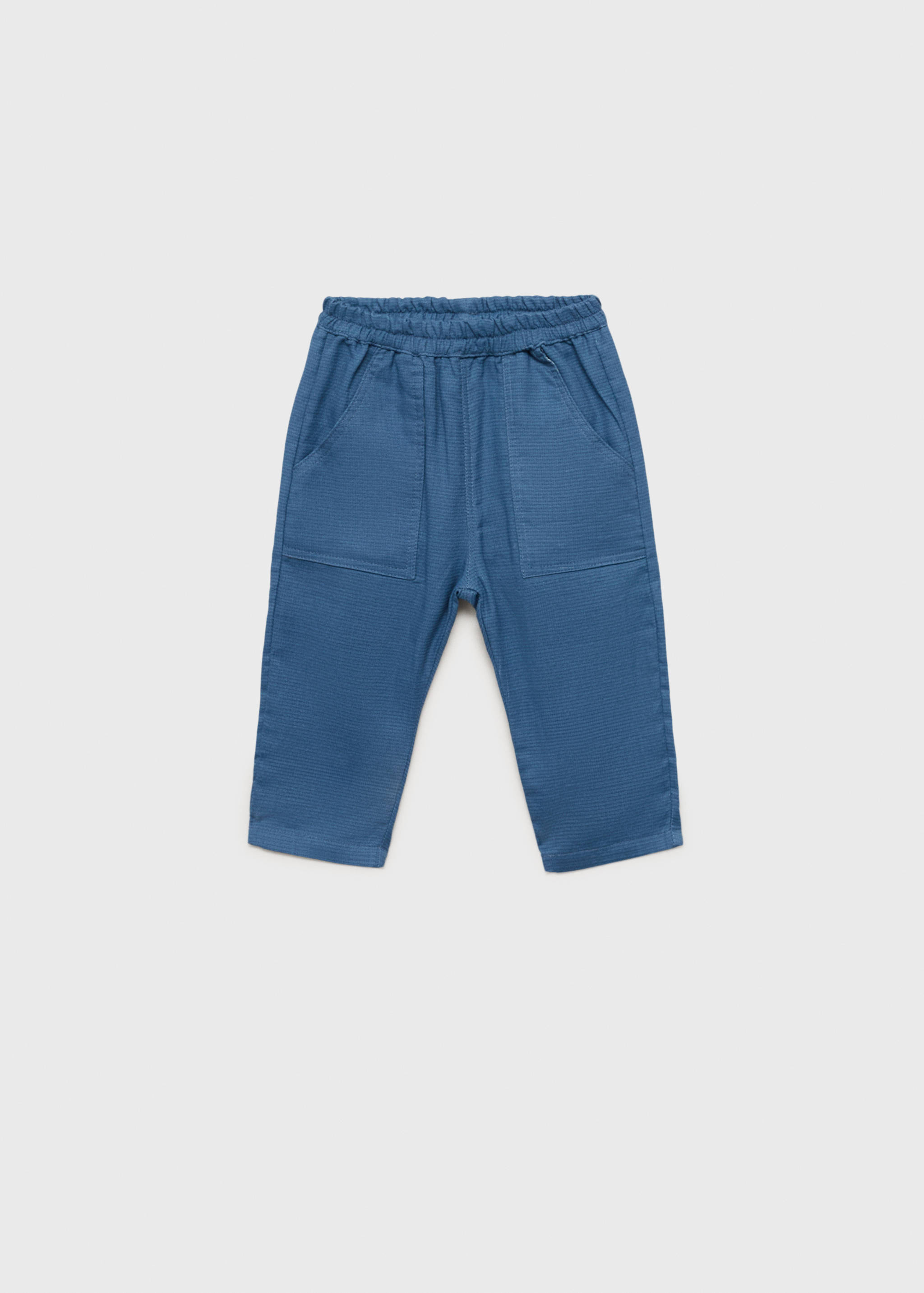 Textured cotton trousers - Article without model