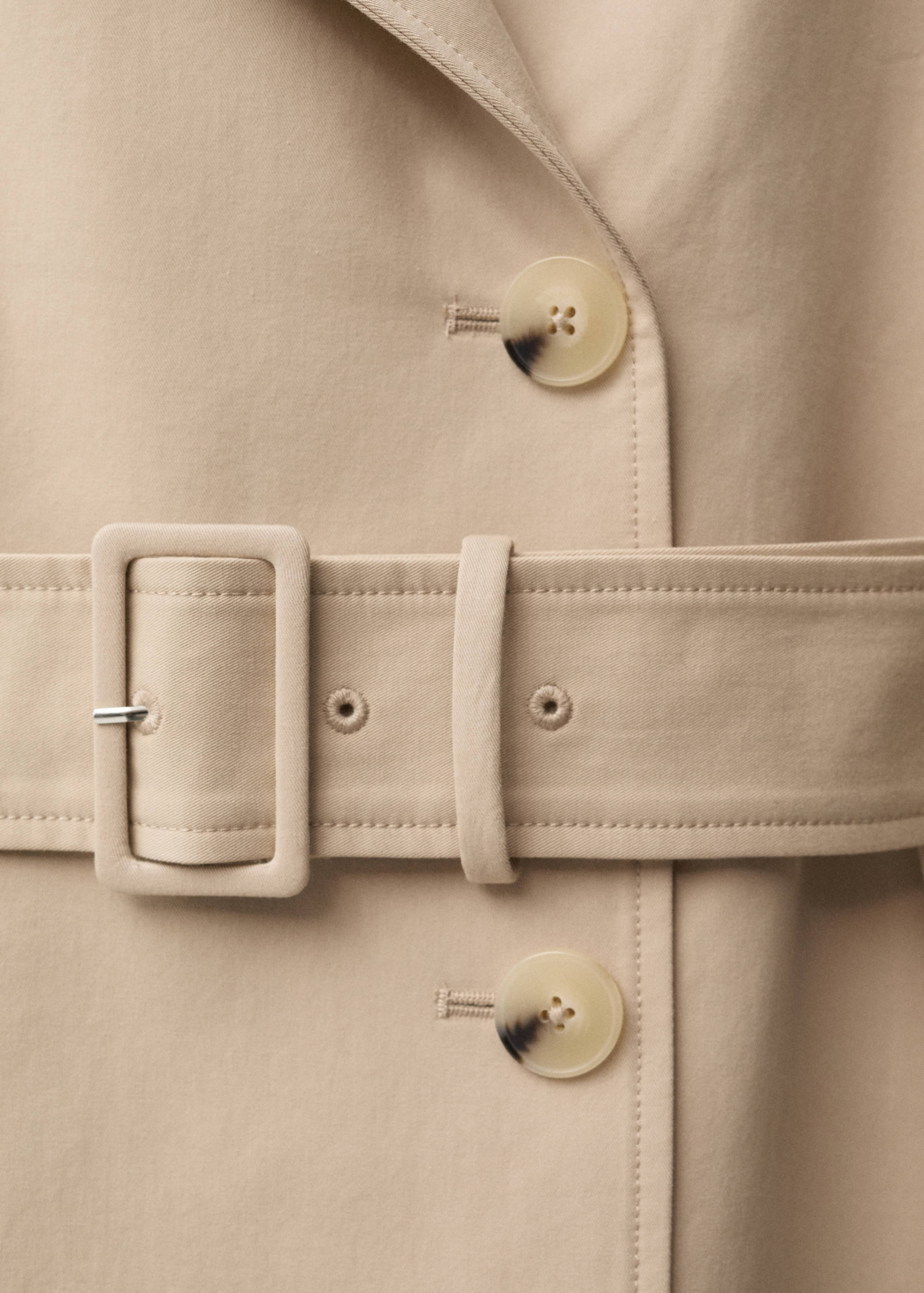 Double-breasted cotton trench coat - Details of the article 8