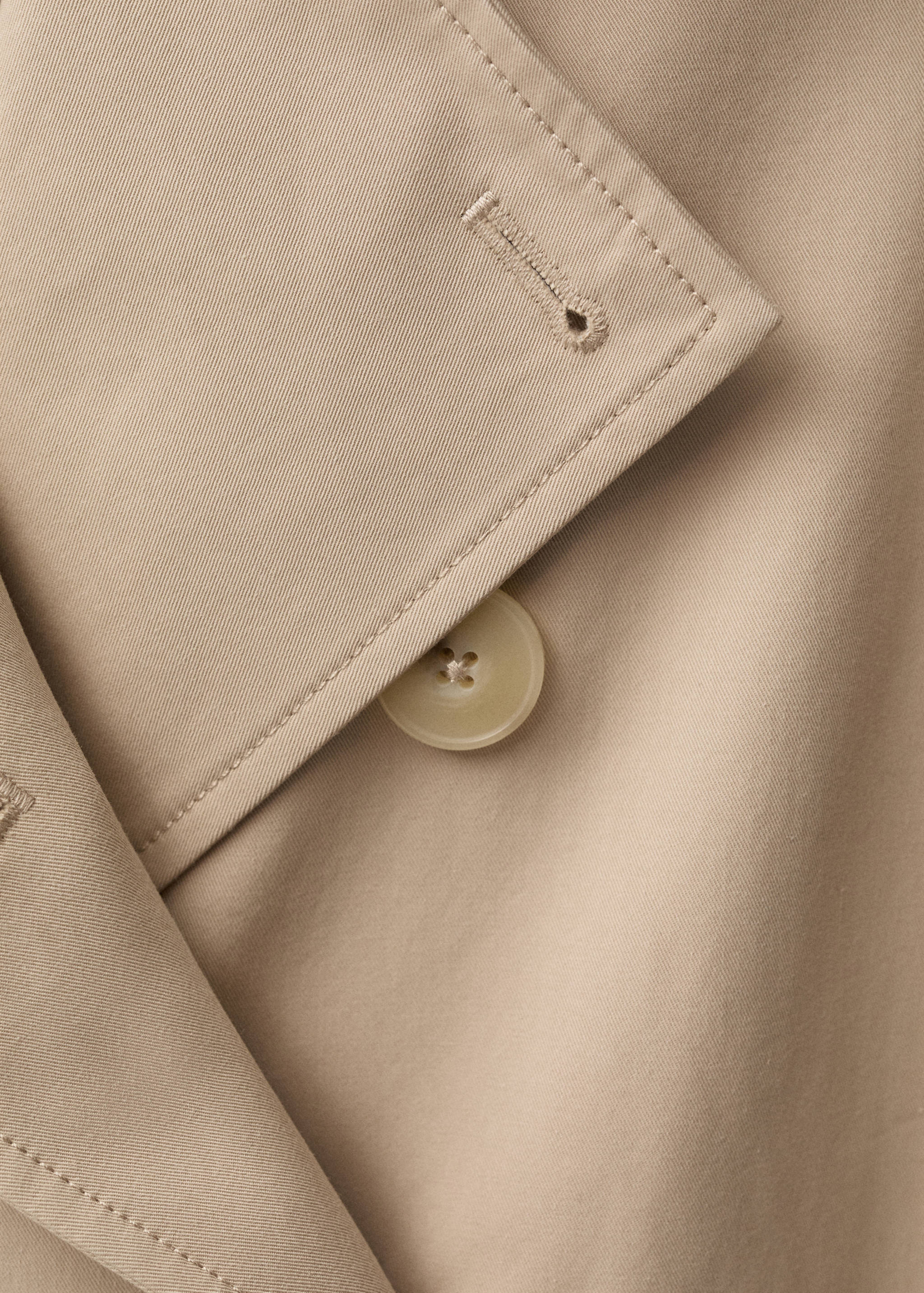 Double-breasted cotton trench coat - Details of the article 0