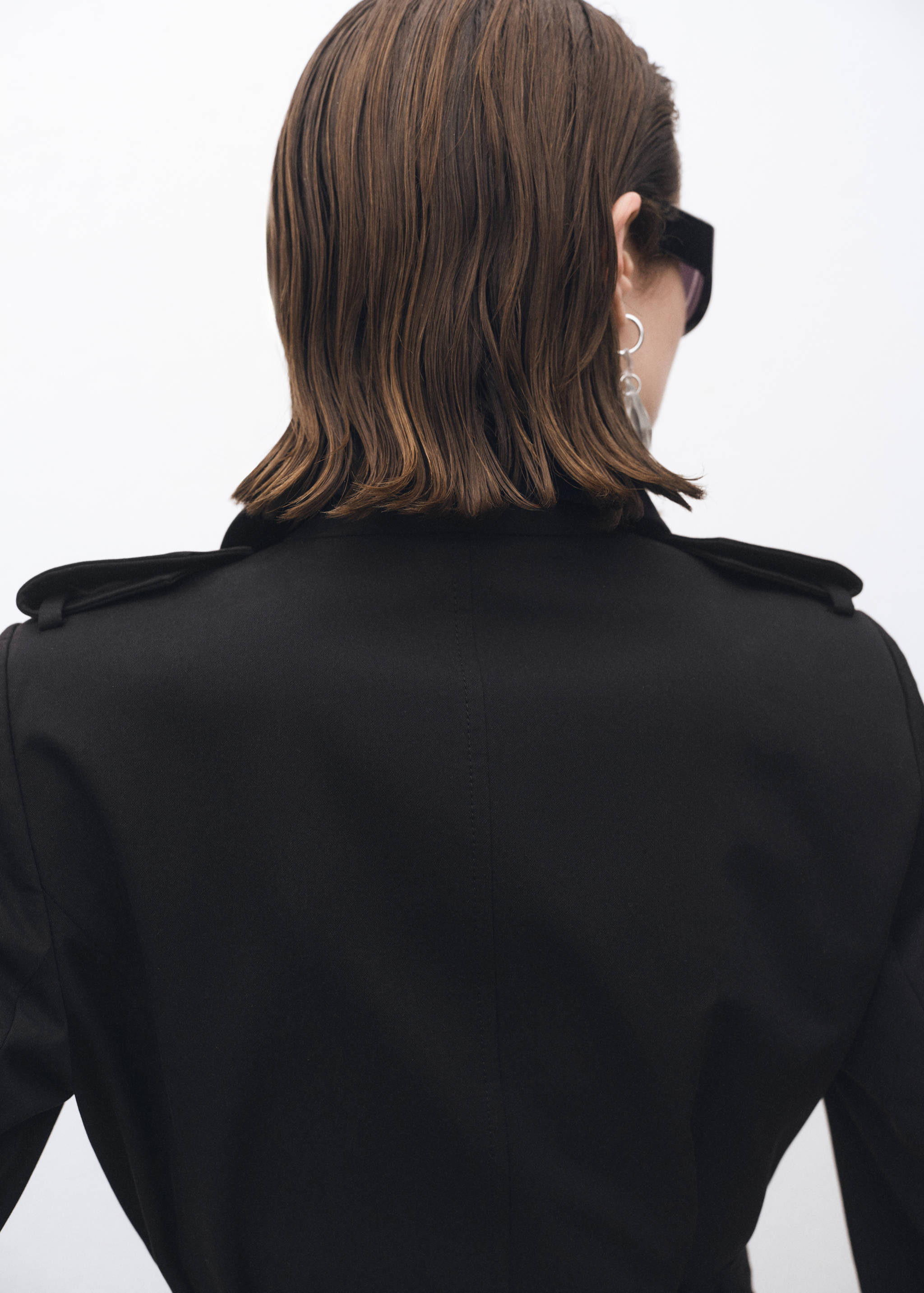 Double-breasted cotton trench coat - Details of the article 1