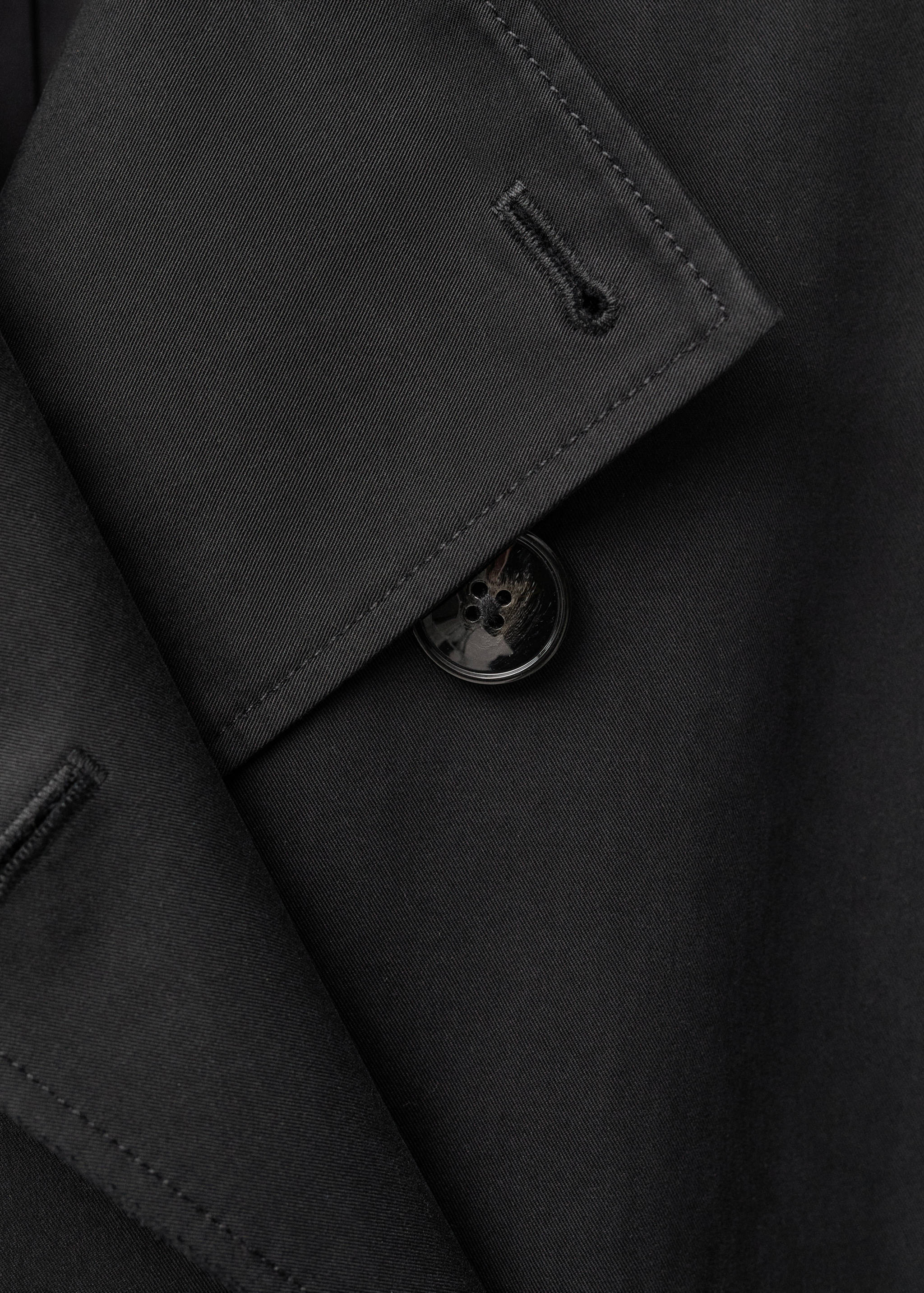 Double-breasted cotton trench coat - Details of the article 0