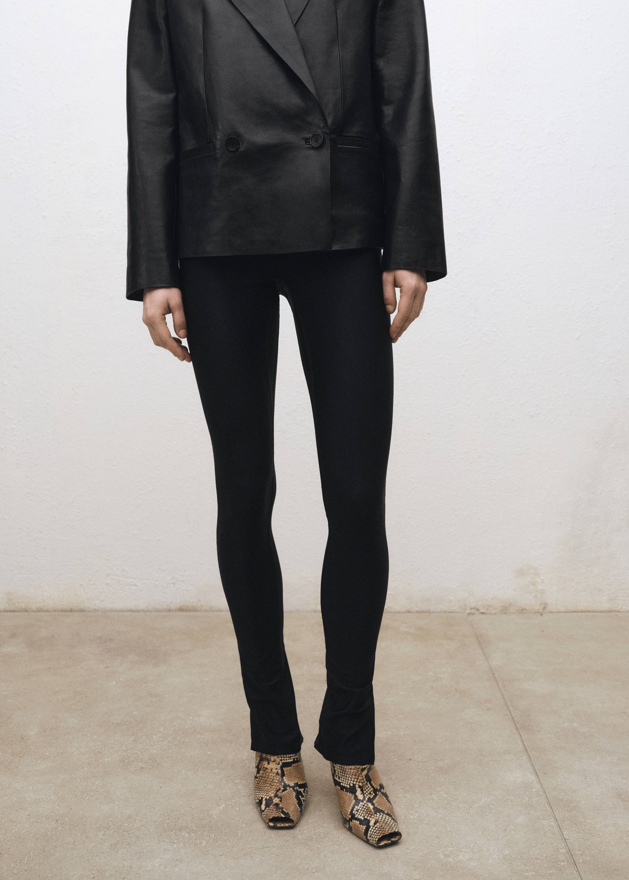 拉链打底裤 - null