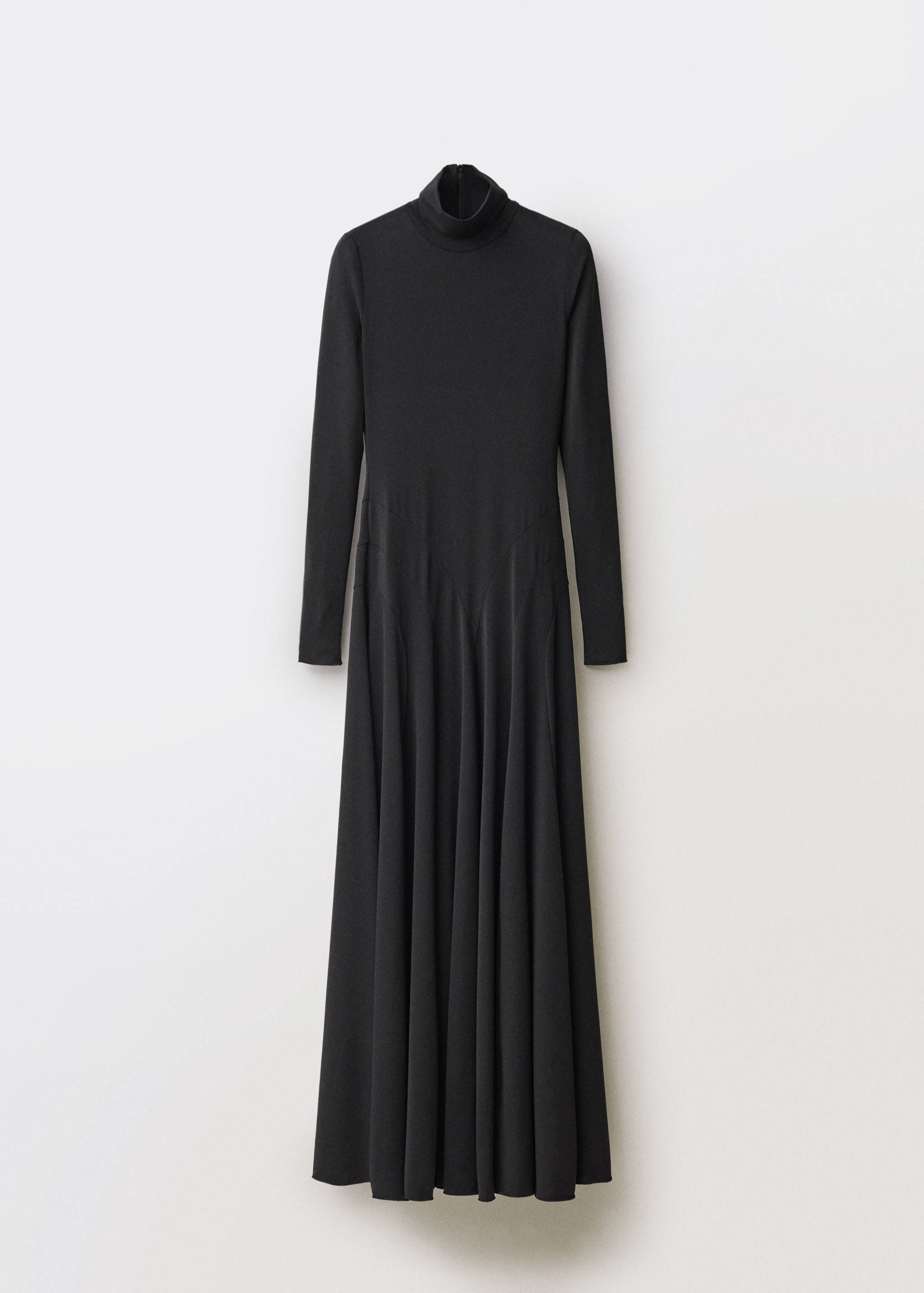 Turtleneck flared knitted dress - Article without model