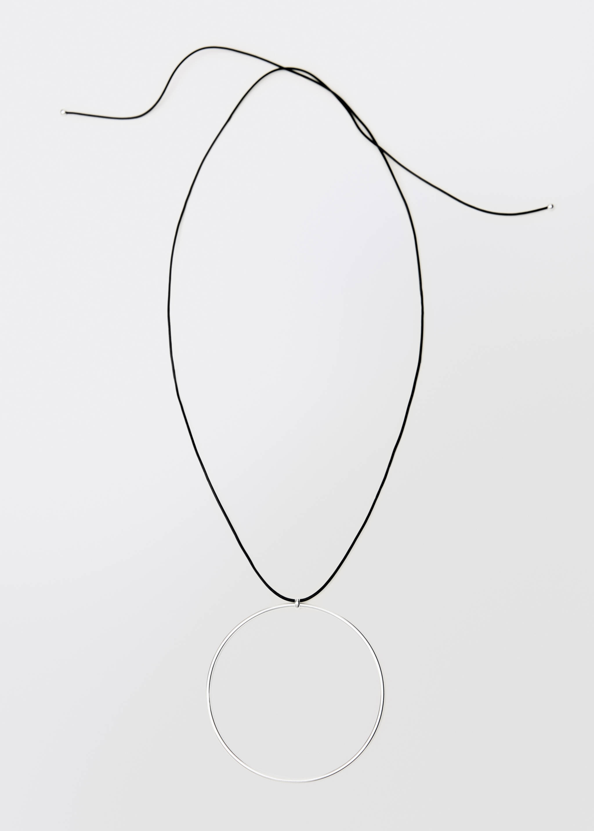 Maxi leather hoop necklace - Article without model