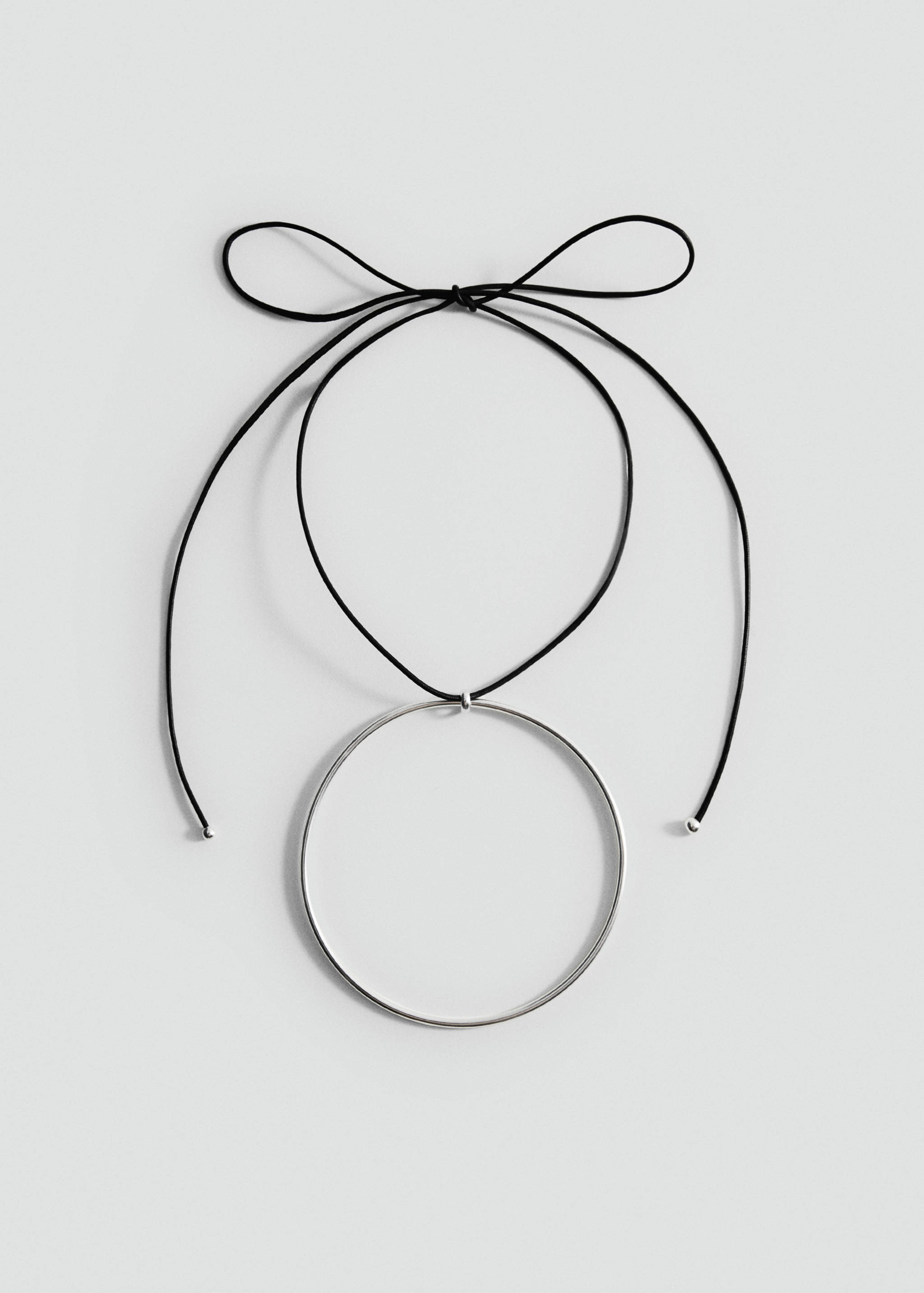 Maxi leather hoop necklace - Article without model