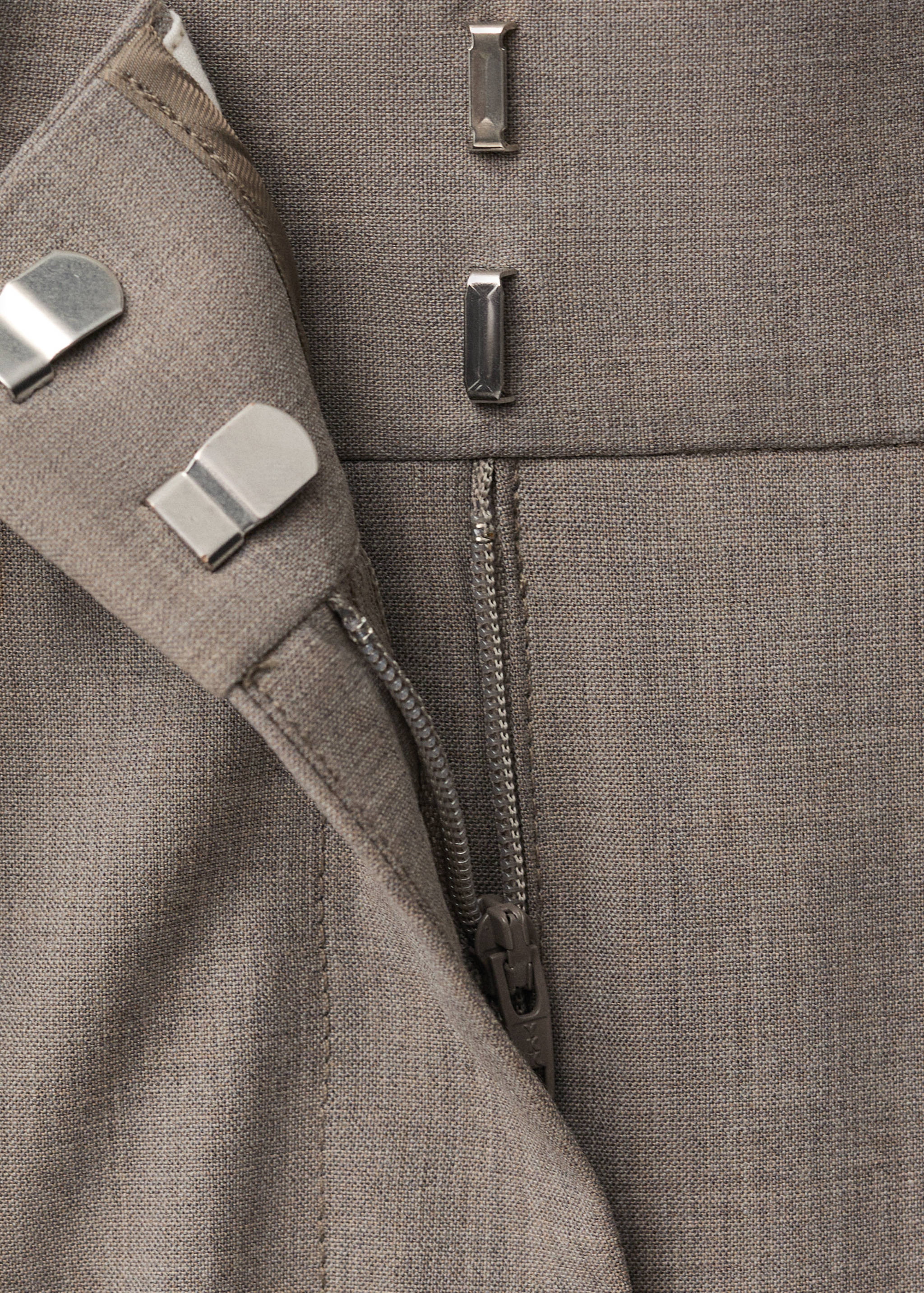 Παντελόνι κοστουμιού wideleg από μείγμα μαλλιού - Λεπτομέρεια του προϊόντος 0