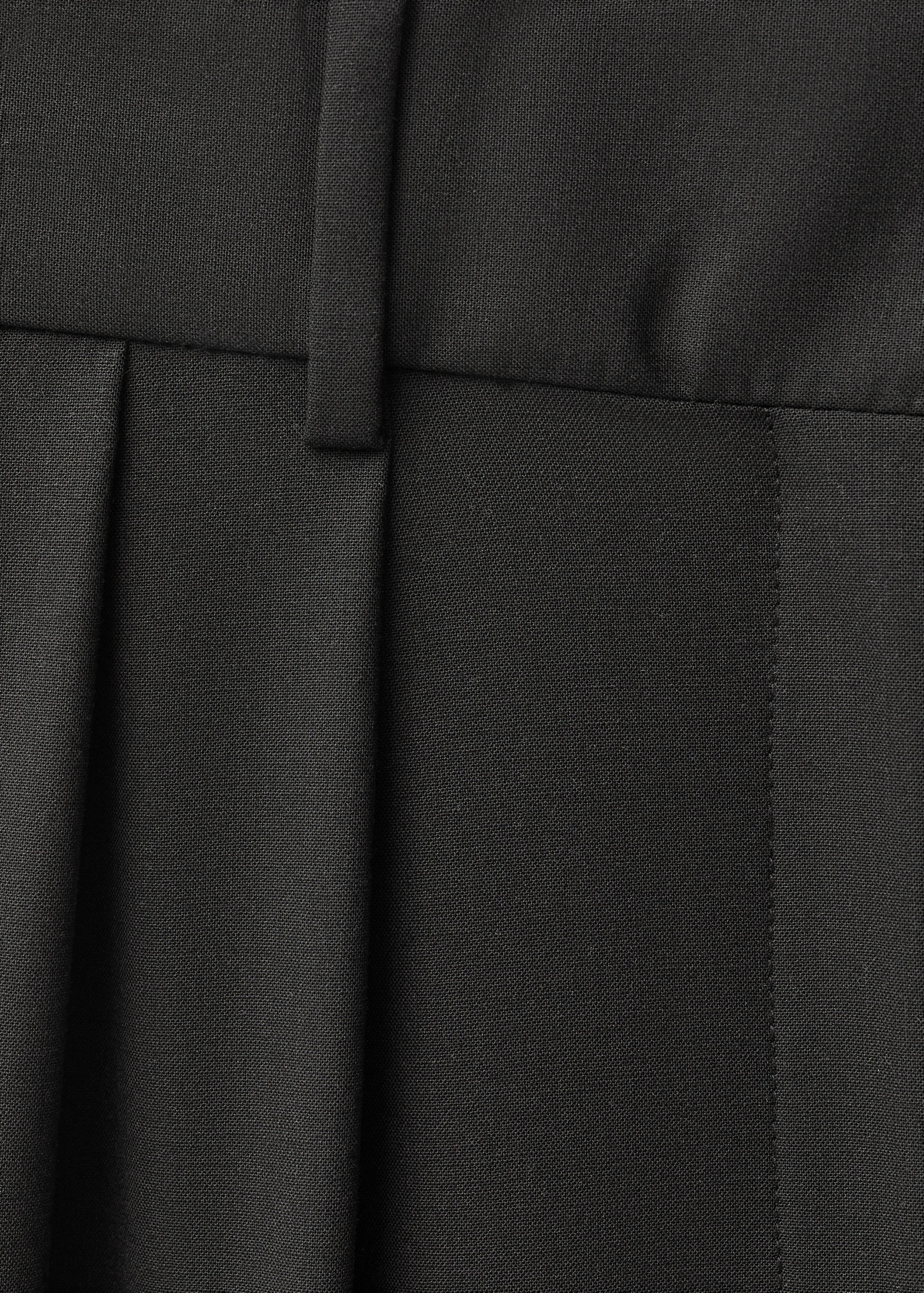 Wide leg wool-blend suit trousers - Details of the article 8