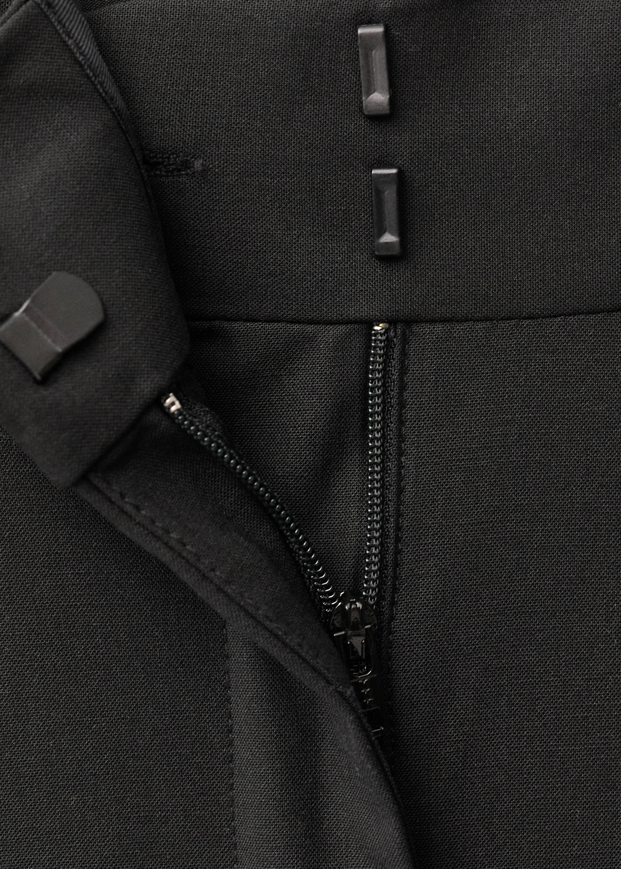 Wide leg wool-blend suit trousers - Details of the article 0