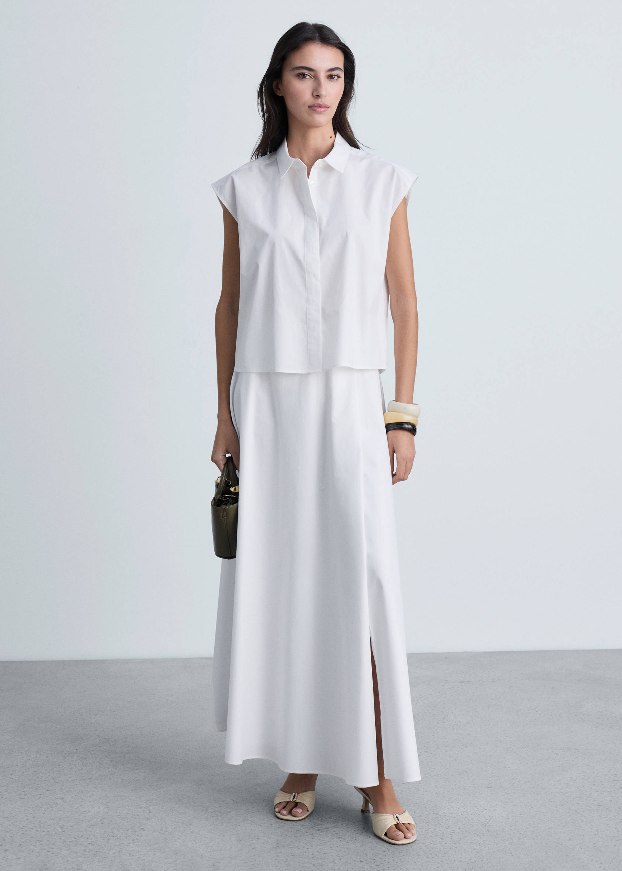 Рубашка из поплина без рукавов - Общий план