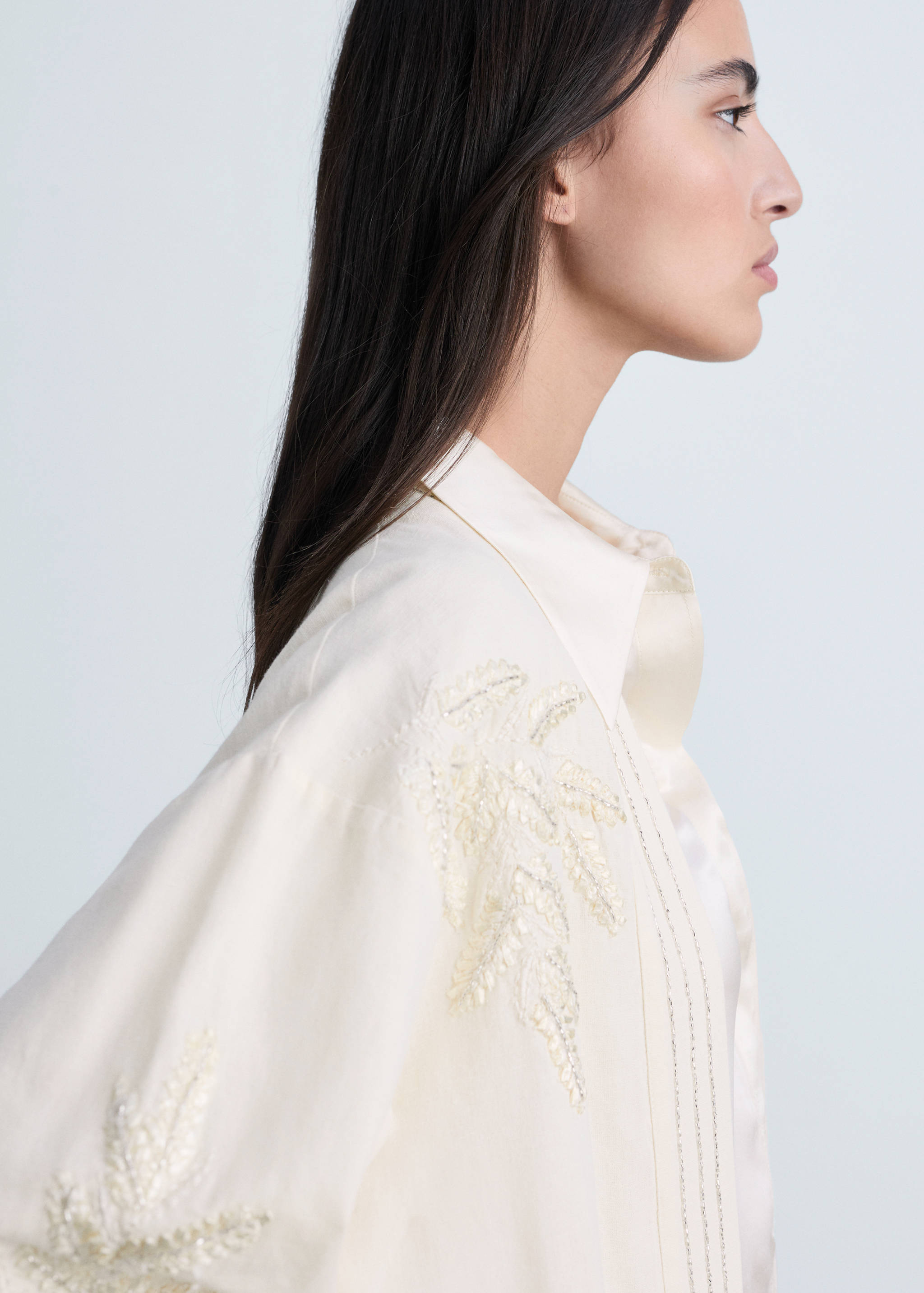 Embroidered cotton caftan - Details of the article 1