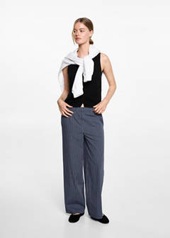 Buttoned knit top — Black 2