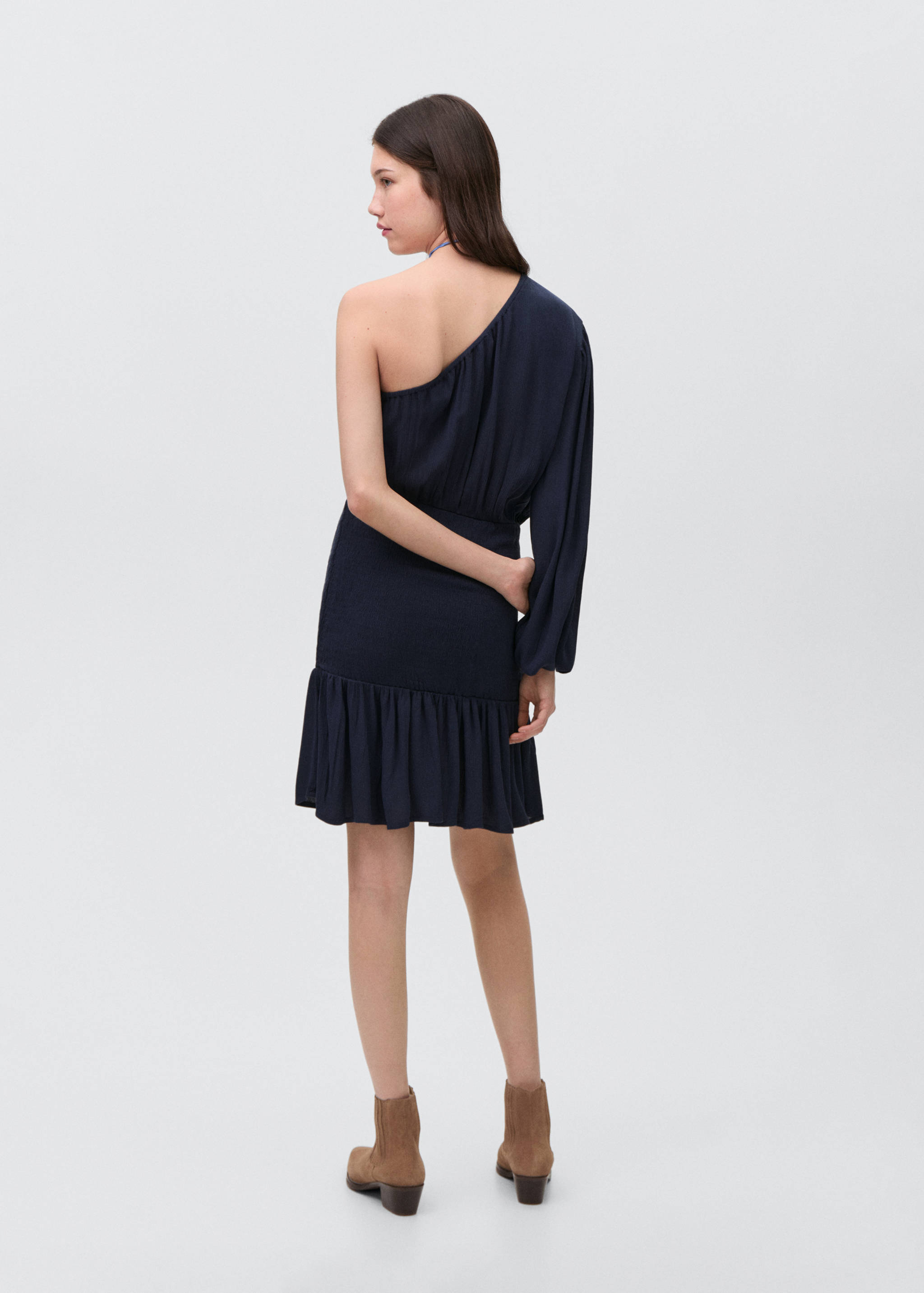 Robe asymétrique froncée - Verso de l’article