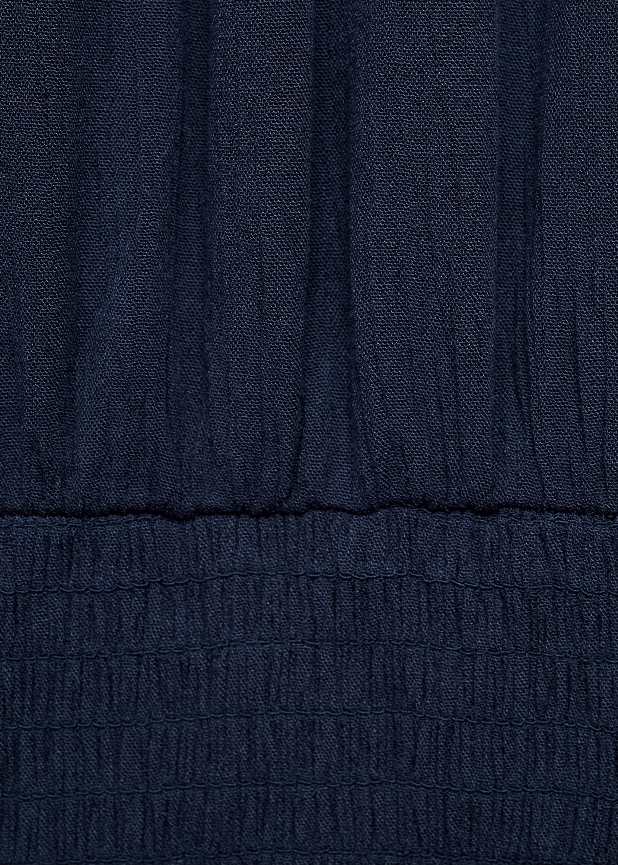 Asymmetrical pleated dress - Details of the article 8, Dark Navy. Ref: 87084789-00.