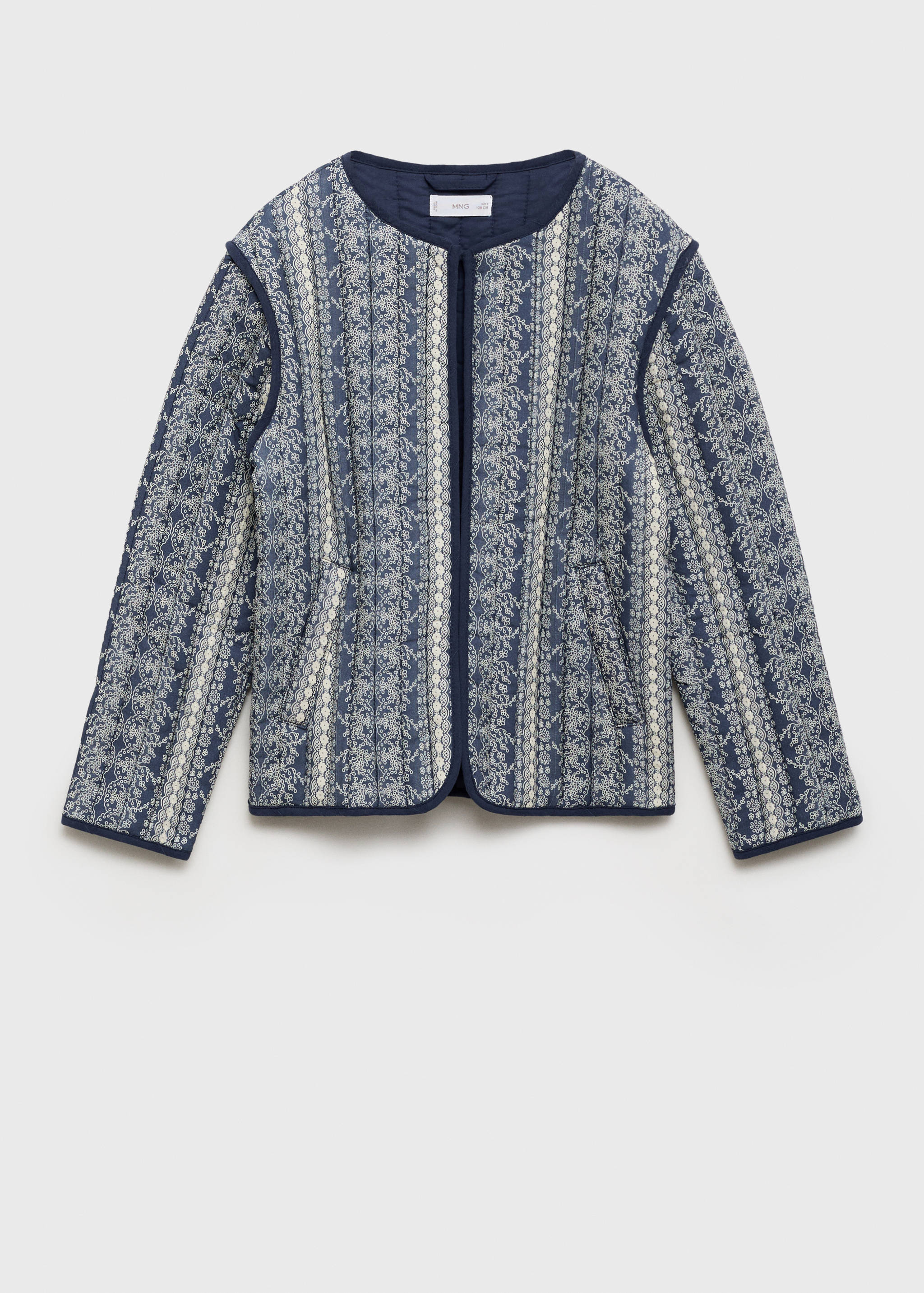 Стеганая куртка с принтом - Изделие без модели