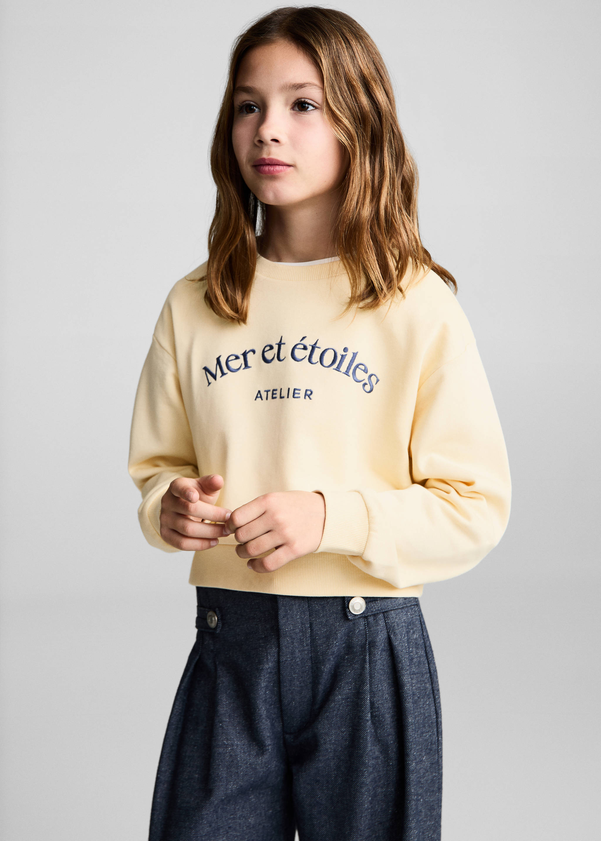 Message cotton sweatshirt - Medium plane