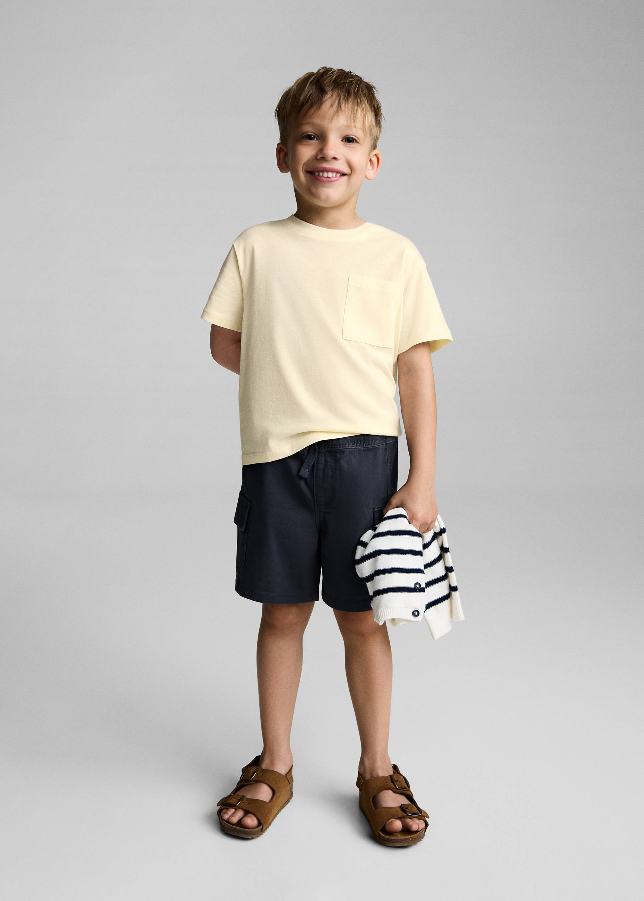 T-shirt algodão bolso - Plano geral